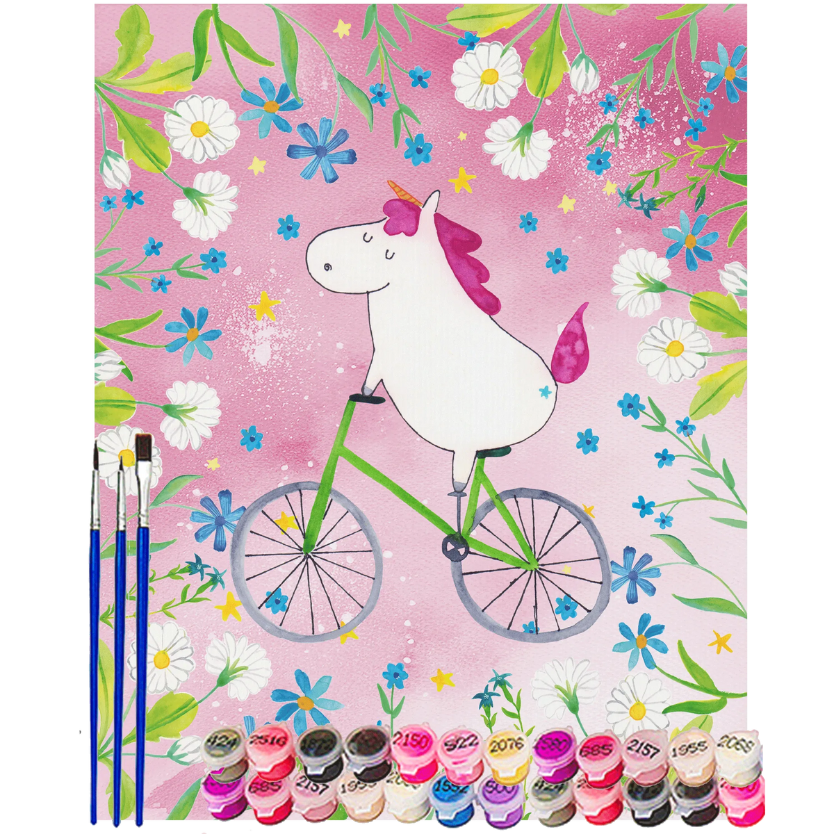 Paint by Numbers unicorn cyclist wheel, cyclist gift, confetti, luxury problem, love affliction, fairy dust, cycling, grief, present