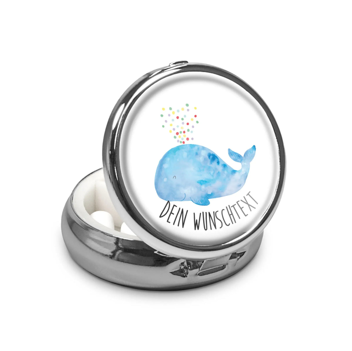 Personalized Pill Box whale confetti gift ideas, vacation, Seafood, aquatic animals, ocean, shells, corals, reef, whale, narwhal, sea urchin, lobster, platypus, manatee, crocodile, shrimp, gifts for seafood lovers, water world, underwater animals, underwater world, deep sea, seafood fans, seafood decoration, seafood posters, whales, losing weight, new beginning, birthday, separation, confetti, diet, Whale, new start, period of life