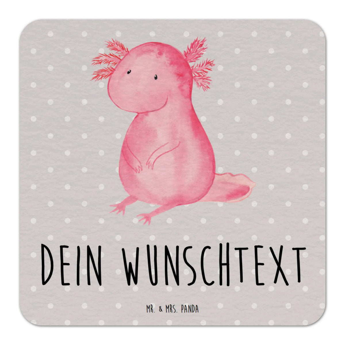 Personalized Beer Coaster axolotl zero Mexican walking fish, salamander, Axelotl, marine animals, worldly wisdom, wisdom, cheerful, girlfriend, contented, lifestyle