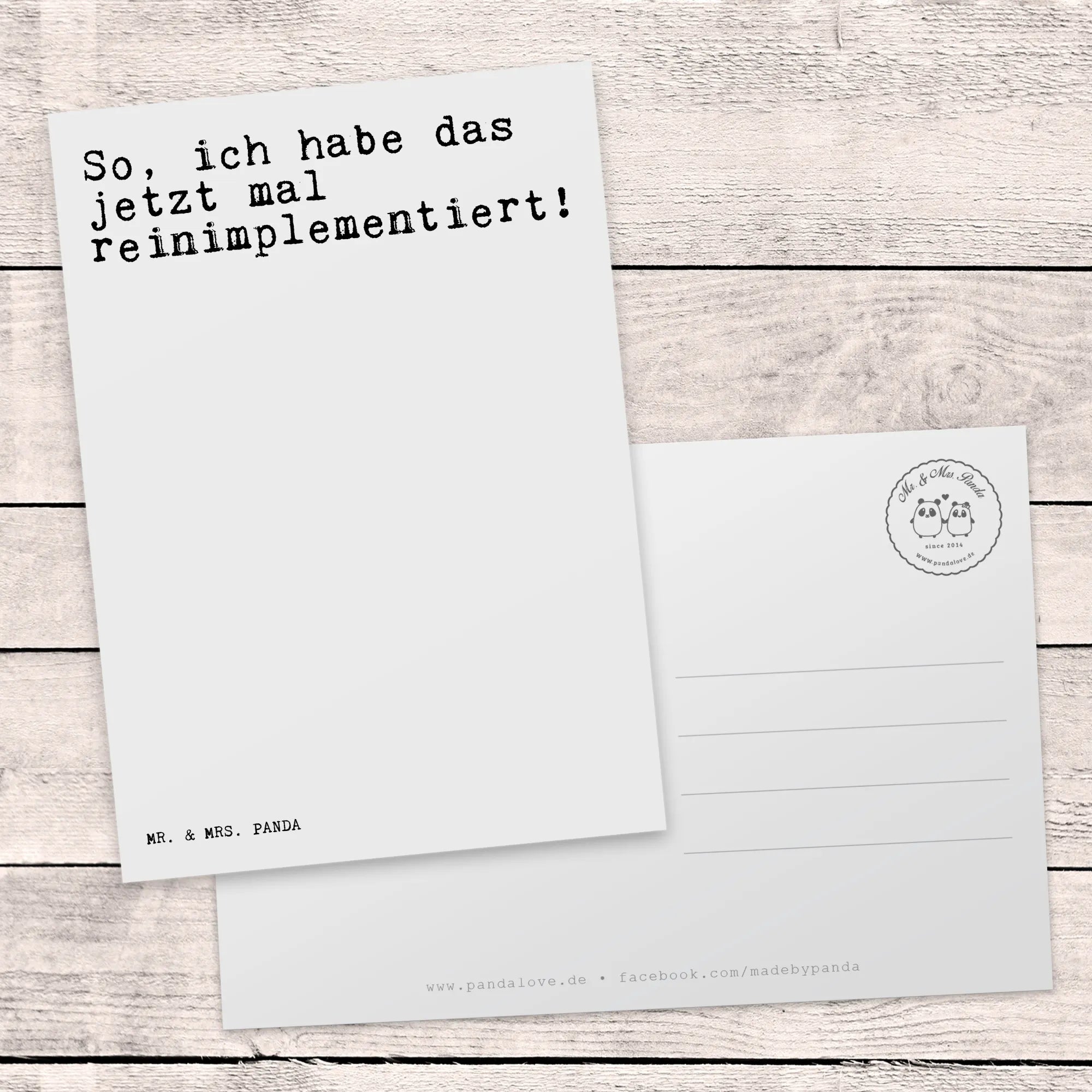 Postcard So, ich habe das... gift card, card, Postcard, invitation, gift, invitation card, paper, letter, postcards, saying, sayings, funny, wisdom, quotes, Sayings Proverbs Wisdom Quotes Funny Wisdom Words