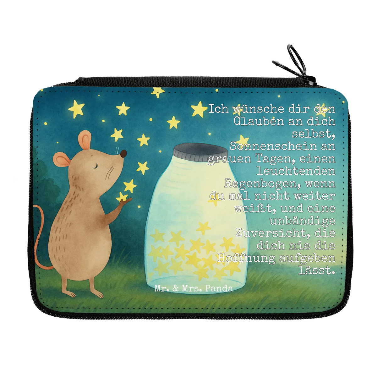 Leather folder Mouse Stars Design card, gift ideas, gifts, small animals, cute, cute animal motives, hand drawn, funny sayings, good mood, special gifts, animal lover, Mouse, pregnancy, wish, stars, birth, child birthday, first child, birthday, hope, baptism, baptism gift, child