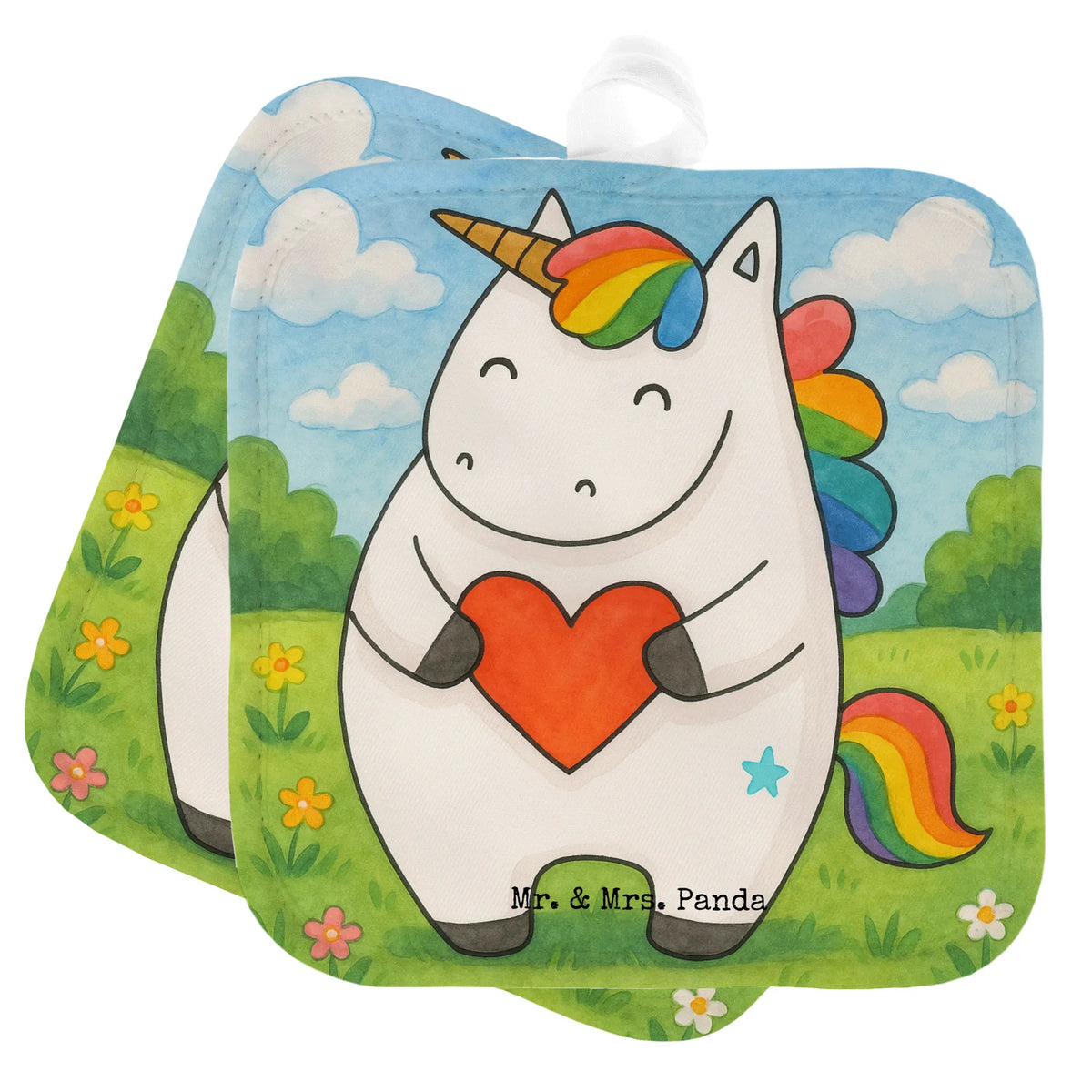 2er Set Topflappen  Einhorn Herz Design Topfuntersetzer, Topflappen im Doppelpack, Topflappen Set, Topflappen 2er Set, Topflappen, Topflappenset, topfhalter, 2er Set Topflappen, Kochlappen, Zwei Topflappen, Ofenlappen, Doppel Topflappen, Einhorn, Einhorn Deko, Einhörner, Unicorn, Schlimm, Witzig, Freundin, Bunt, böse, Anders, Lustig, Herz