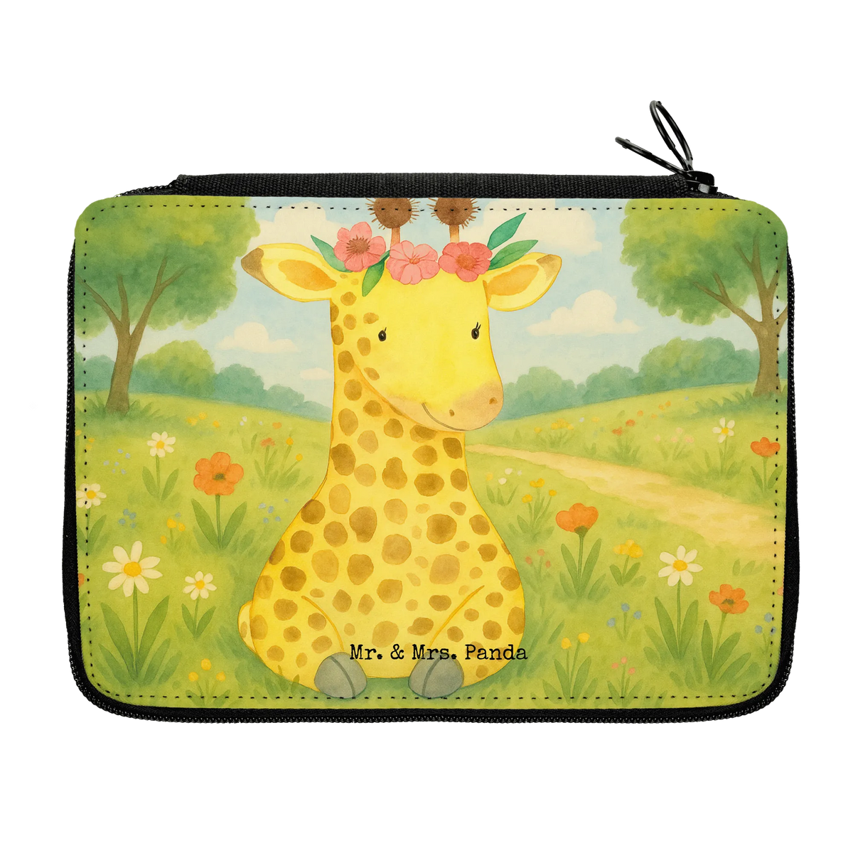 Federmappe Giraffe Blumenkranz Design Schlamper, Etui, Federpenal, Stifteetui, Buntstiftmäppchen, Federmäppchen, Federmappe, Buntstiftetui, Federmappe Set, Malmappe, Bleistift Etui, Zeichenetui, Stiftetasche, Schreibetui, reiseetui, Schulmäppchen, Schreibmappe, Schüleretui, Etui für Stifte, Schuletui, Stifte Etui, Kinder Federmappe, schulmäppchen set, Mäppchen, Stiftemappe, Schlampermäppchen, Federtasche, Farbstiftetui, Stiftebeutel, Bleistiftetui, Afrika, Wildtiere, Giraffe, Abenteurer, Freundin, Selbstliebe, Blumenkranz