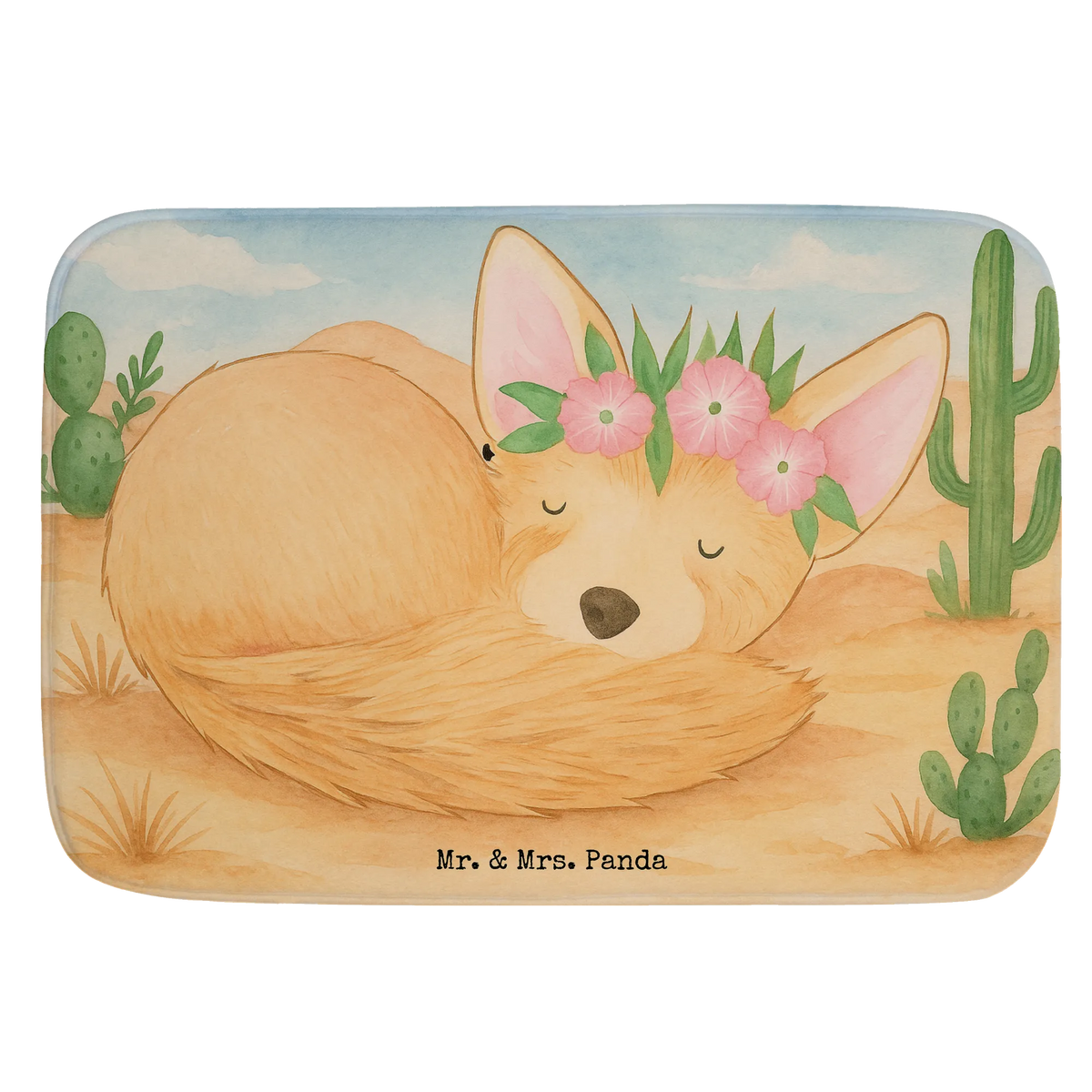 Badematte Wüstenfuchs Blumen Design Badezimmer Matte, Vorleger Bad, wannenvorleger, Teppich Fürs Bad, Bad Fußmatte, teppich für bad, Badteppich, badezimmer läufer, Badläufer, Badvorleger, badezimmervorleger, Badezimmerteppich, fußmatte bad, Teppich Bad, duschmatte, Duschvorleger, bad läufer, badezimmermatte, Badematte, Afrika, Wildtiere, Blumen, Blumenkranz, Wüste, Wüstenfuchs, Glücklich