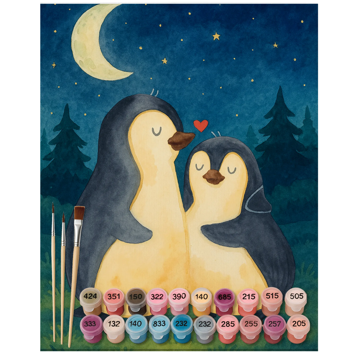 Malen nach Zahlen Pinguine Einschlafen Design malerei nach zahlen, DIY Malen nach Zahlen, Malen nach Zahlen Bild, Malen nach Zahlen, malen mit zahlen, leinwand malerei, malen nach zahlen set, Zahlenbild, malset, diy set, Malen nach Zahlen Leinwand, kreativ set, Acryl Malen nach Zahlen, acryl malset, acrylmalerei set, leinwand malset, Verlobung, Liebe, Heiraten, Partner, Ehefrau, Liebesgeschenk, Heiratsantrag, Hocheitstag, Freundin, Jahrestag, Ehemann, Freund, Geschenk für Partner, Mitbringsel, Valentinstag, Hochzeitstag, für Männer, Geschenk für Frauen, für Ehemann, Geschenk für Freundin, Liebesbeweis