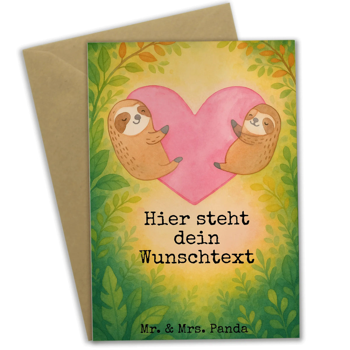 Personalisierte Grußkarte Faultiere Herz Design individuelle grußkarte, Grußkarte personalisierbar, Personalisierte Karte, Grußkarten Personalisiert, Personalisierte Grußkarte, Personalisierte Klappkarte, grußkarte personalisiert, Freundin, Freund, Liebe, Liebesgeschenk, Jahrestag, Verlobung, Partner, Ehemann, Ehefrau, Heiraten, Heiratsantrag, Hocheitstag, Hochzeitstag, für Ehemann, Geschenk für Partner, Valentinstag, Liebesbeweis, für Männer, Geschenk für Freundin, Geschenk für Frauen, Mitbringsel