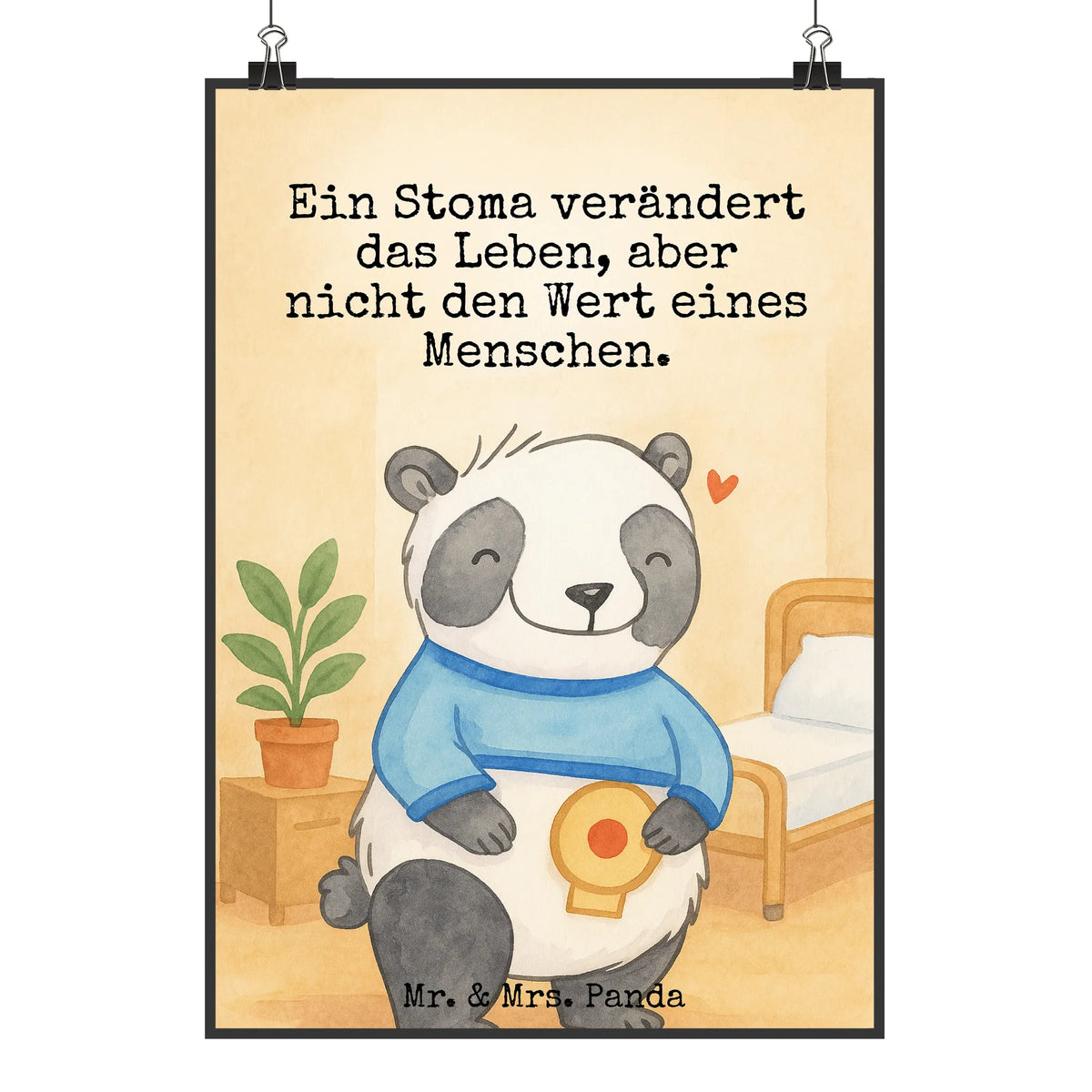 Poster Panda künstlicher Darmausgang Design drucke, Designposter, kunstdruck poster, Bild, wanddruck, Deko Bild, kunstposter, Wandbild, grafikposter, typografie poster, wandkunst, Panda Poster, Mr. & Mrs. Panda Poster, Wanddeko Bild, Posterdruck, Deko Poster, Design Poster, Wandschmuck, Wanddekoration, Plakat, Kunstdruck, wanddeko, Panda, Stoma, Stomabeutel, Künstlicher Darmausgang