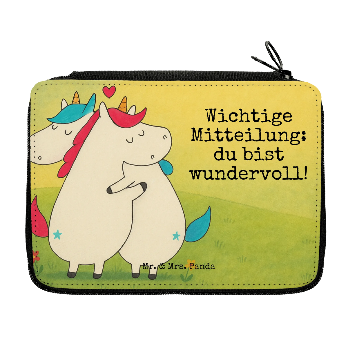 Leather folder unicorn communication Design marriage, gift, valentine's day, witty, saying, Thank you, present