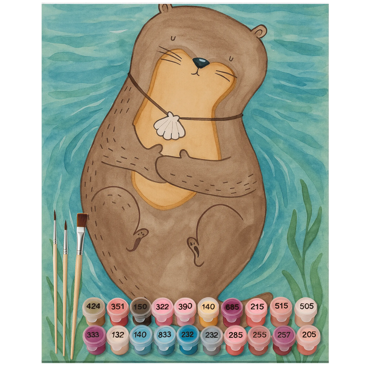 Malen nach Zahlen Otter Muschel Design Malen nach Zahlen, malset, malerei nach zahlen, leinwand malset, DIY Malen nach Zahlen, acrylmalerei set, Malen nach Zahlen Leinwand, diy set, Zahlenbild, Malen nach Zahlen Bild, leinwand malerei, acryl malset, kreativ set, malen nach zahlen set, Acryl Malen nach Zahlen, malen mit zahlen, Otter, Seeotter, Fischotter, Träumen, Büro, Tagträumen, Motivation, Otterliebe, Grübeln