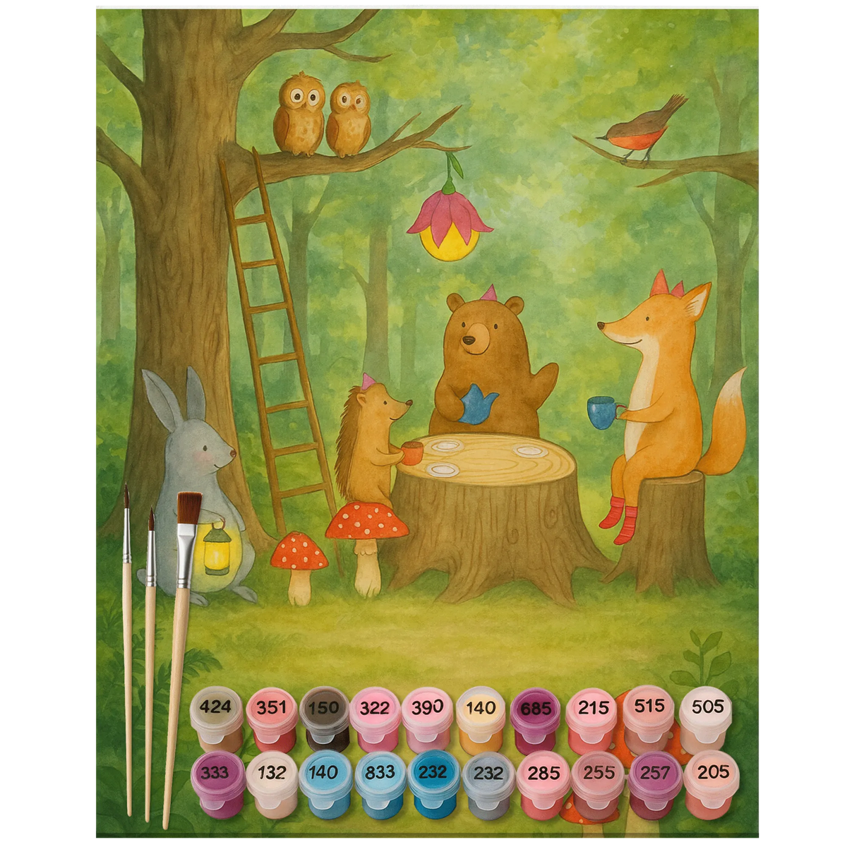 Malen nach Zahlen Waldtiere Picknick Design malerei nach zahlen, DIY Malen nach Zahlen, leinwand malerei, malset, leinwand malset, Malen nach Zahlen, Malen nach Zahlen Leinwand, malen nach zahlen set, Zahlenbild, Malen nach Zahlen Bild, kreativ set, acrylmalerei set, Acryl Malen nach Zahlen, malen mit zahlen, diy set, acryl malset, Lustige Sprüche, Tiere, Tiermotive, Gute Laune, Fuchs, Eichhörnchen, Waldtiere, Hase, Wald, Maus, Picknick, Igel