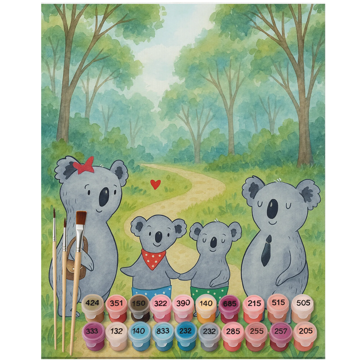 Malen nach Zahlen Koala Familie zwei Design leinwand malerei, diy set, Zahlenbild, Malen nach Zahlen Bild, Malen nach Zahlen, leinwand malset, malen mit zahlen, Malen nach Zahlen Leinwand, Acryl Malen nach Zahlen, kreativ set, DIY Malen nach Zahlen, acryl malset, acrylmalerei set, malen nach zahlen set, malerei nach zahlen, malset, Muttertag, Bruder, Schwester, Oma, Mama, Familie, Vatertag, Opa, Papa, Koala, Koalabär, Koalafamilie, Lieblingsfamilie, Beste Familie, Familienzeit, Familienleben