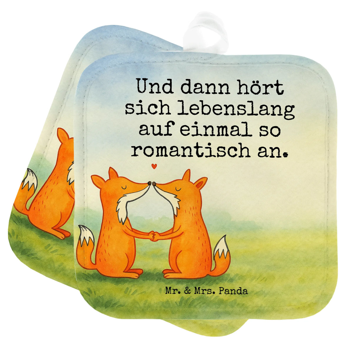 2er Set Topflappen  Füchse Liebe Design Ofenlappen, Doppel Topflappen, Zwei Topflappen, 2er Set Topflappen, Topfuntersetzer, Kochlappen, Topflappen Set, Topflappen im Doppelpack, topfhalter, Topflappen, Topflappen 2er Set, Topflappenset, Fuchs, Verlobte, Fox, Ehe, Füchse, Paar, Partner, Liebespaar, Liebesbeweis, Freund, Ehemann, Freundin, Liebe, Ehefrau