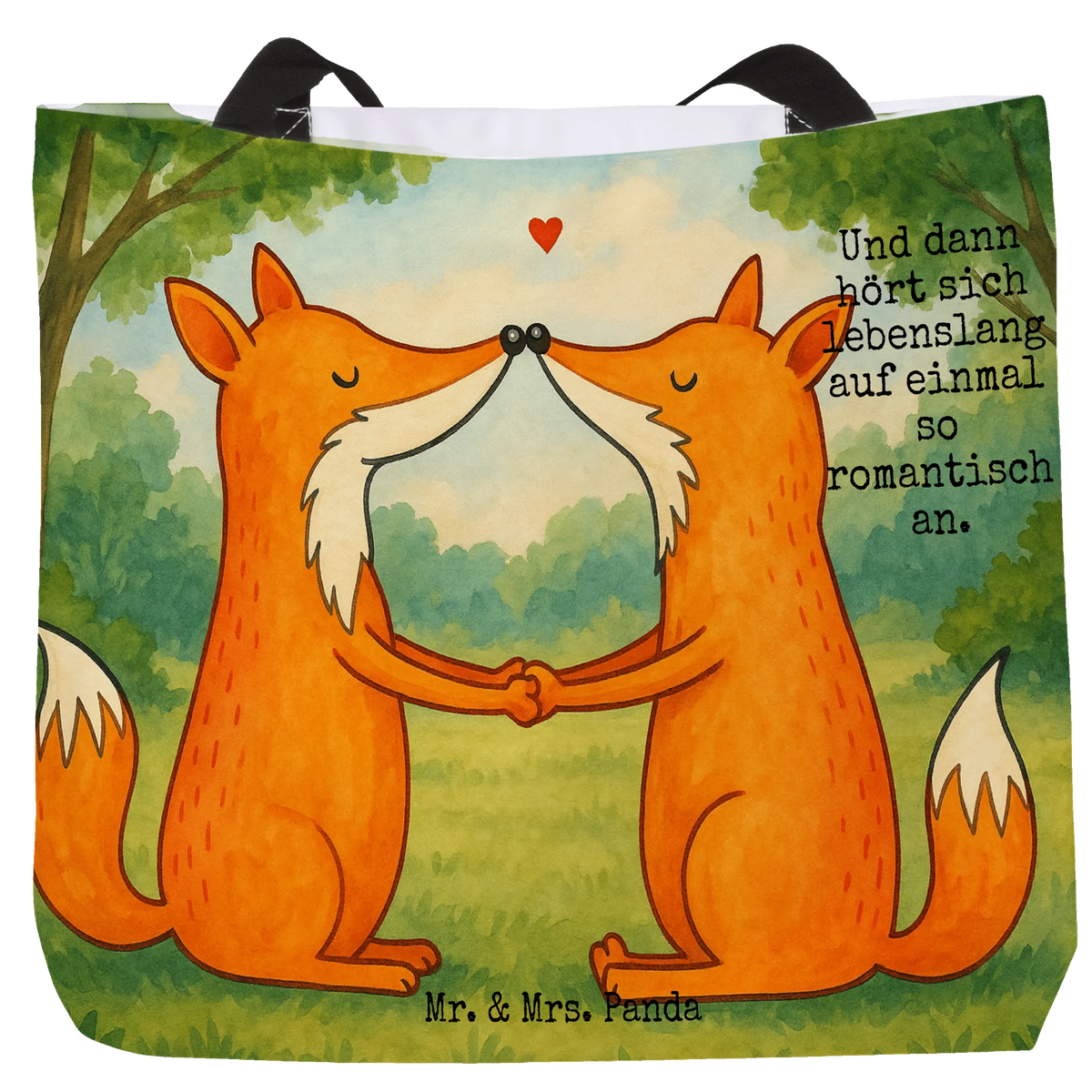 Shopper Füchse Liebe Design Tote Bag, Tasche, Statement-Tasche, Stoffbeutel, Freizeittasche, Unitasche, Beutel, studententasche, Strandtasche, Pandatasche, City-Shopper, Alltagstasche, Einkaufstasche, Tragetasche, Laptoptasche, Urlaubstasche, Tragebeutel, XL Tasche, Reisetasche, Schultasche, Büchertasche, Schulbeutel, Fuchs, Fox, Liebesbeweis, Füchse, Ehefrau, Freundin, Liebespaar, Freund, Partner, Verlobte, Ehemann, Liebe, Ehe, Paar