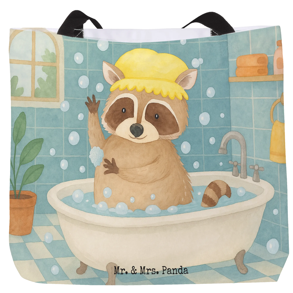 Shopper Waschbär Design Tasche, Reisetasche, Strandtasche, Stofftasche, Statement-Tasche, Tragetasche, XXL Tasche, Stoffbeutel, studententasche, Shopper Tasche, Beutel, Unitasche, Einkaufstasche, Tragebeutel, Alltagstasche, Laptoptasche, City-Shopper, Pandatasche, XL Tasche, Schulbeutel, Freizeittasche, Henkeltasche, Schultasche, Urlaubstasche, Tote Bag, Büchertasche, Tiere, Tiermotive, Gute Laune, Lustige Sprüche, Waschbär, Tagträumen, Seifenblasen, Waschen, Fröhlich, Plan
