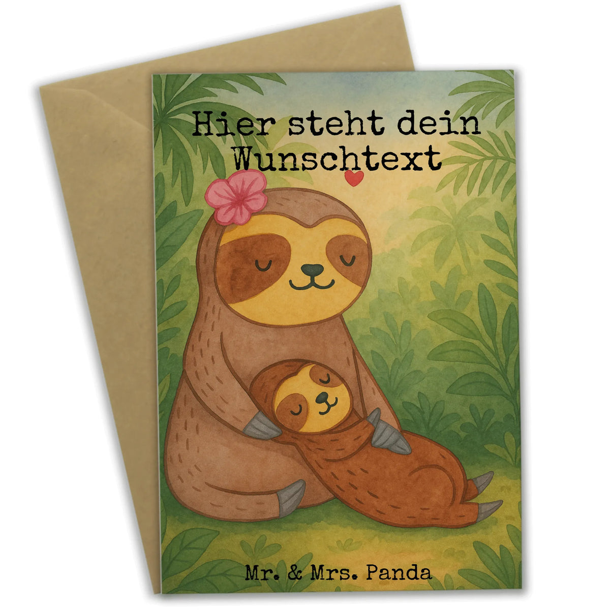 Personalisierte Grußkarte Faultier Mutter Design Personalisierte Klappkarte, Grußkarten Personalisiert, Personalisierte Karte, Grußkarte personalisierbar, individuelle grußkarte, grußkarte personalisiert, Personalisierte Grußkarte, Muttertag Geschenke, Mama Geschenke, Mutti Geburtstag, Tochter Geschenk, Mama Geschenk, Mama Liebe, Muttertag