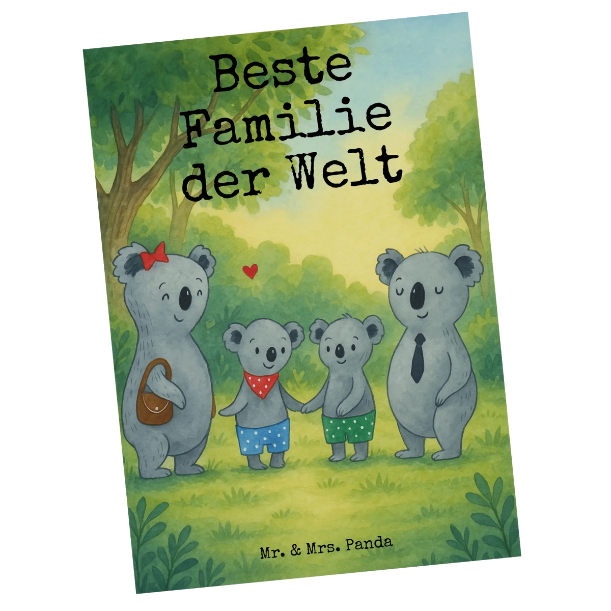 Postkarte Koala Familie zwei Design Fotokarte, Ansichtskarte, Kunstkarten, Designkarte, kunstkarte, Ansichtskarten, bildkarte, Postkarten, Postkarte, einzelkarte, Motivkarte, Grußkarte, spruchkarte, Muttertag, Vatertag, Mama, Papa, Oma, Opa, Familie, Schwester, Bruder, Beste Familie, Koala, Lieblingsfamilie, Koalabär, Familienleben, Koalafamilie, Familienzeit