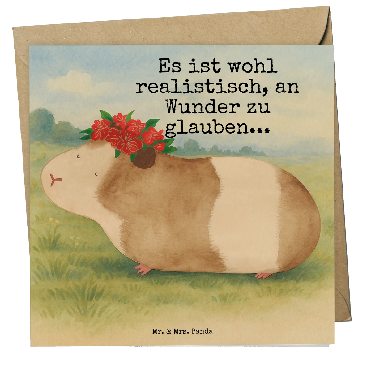 Deluxe Card Guinea pig wisdom Design Grußkarte, Klappkarte, anlasskarte, Glückwunschkarte, doppelkarte, faltkarte, Lustige Sprüche, Tiere, Tiermotive, Gute Laune, Spruch, Meeries, Meerie, Wunder, Meerschweinchen, Wunderland, Blumenkind, Motivation, Realität, Weisheit
