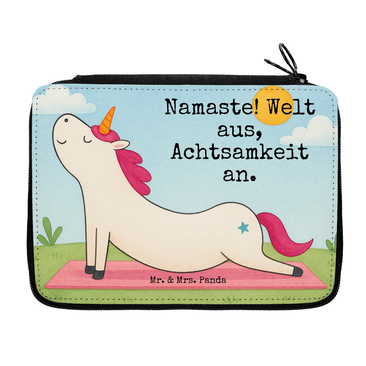 Federmappe Einhorn Yoga Design Schreibmappe, Mäppchen, Federmappe Set, Schreibetui, Etui für Stifte, Bleistiftetui, Schlamper, Stiftebeutel, Federpenal, Buntstiftmäppchen, Farbstiftetui, Bleistift Etui, Schüleretui, reiseetui, Zeichenetui, Etui, Federmäppchen, Schulmäppchen, Stifte Etui, Schuletui, Federmappe, schulmäppchen set, Stiftetasche, Stifteetui, Buntstiftetui, Stiftemappe, Schlampermäppchen, Federtasche, Kinder Federmappe, Malmappe, Unicorn, Einhorn, Einhörner, Einhorn Deko, Lustig, Entspannung, Yogamatte, Achtsamkeit, Namaste, Süß, Sport, Joga, Yoga, Witzig