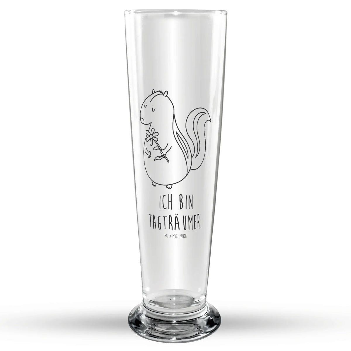 Bierglas Stinktier Blume Bier Glas, Glasbierglas, Bierbecher, Bierglas, Trinkglas, Glasbecher, Stinktier, Skunk, Dreams, Stinki, Raubtier, Tagträumer, Verträumt, Träume, Wildtier, Stinker