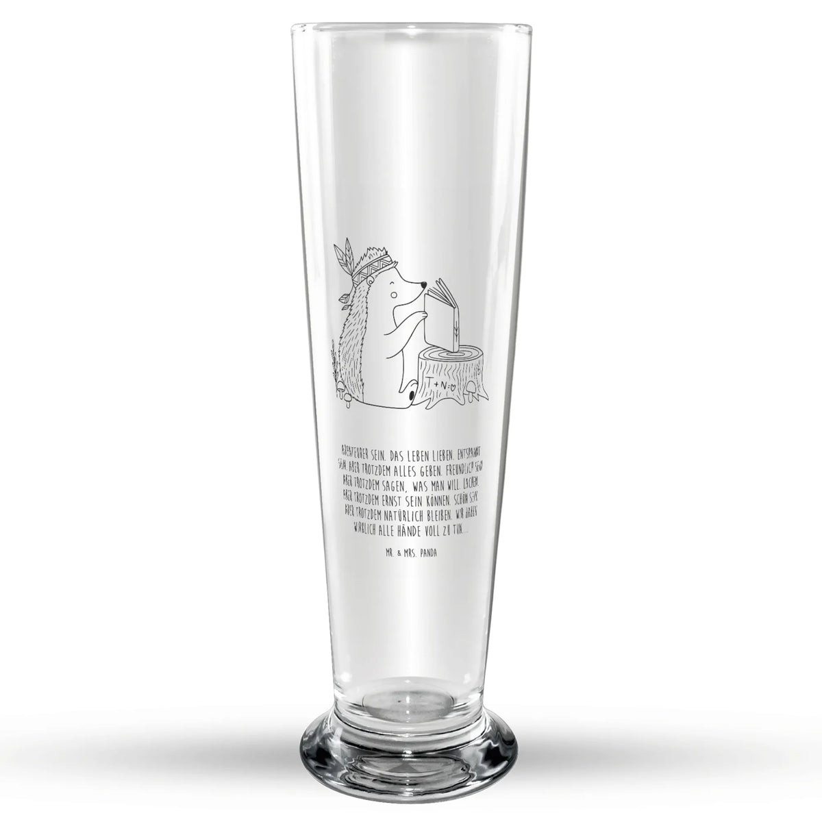 Bierglas Igel Federschmuck Bierglas, Bier Glas, Trinkglas, Bierbecher, Glasbecher, Glasbierglas, Tiere, Waldtiere, Indianer, Abenteuer, Igel, Lagerfeuer, Camping