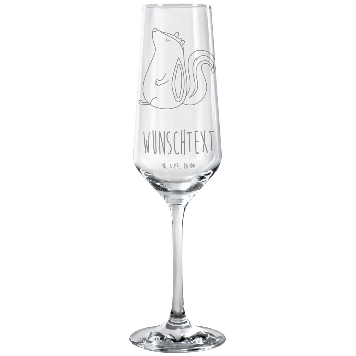 Personalisiertes Sektglas Stinktier Sitzen Sektglas Mit Namen, Champagnerglas mit Gravur, Personalisiertes Champagnerglas, Dekoratives Sektglas Mit Wunschnamen, personalisiertes Sektglas, Sektglas personalisiert, graviertes sektglas, Sektglas mit Gravur, Champagnerglas Mit Namensgravur, Champagnerglas Gravur, Sektglas personalisieren, Sektglas gravieren lassen, Design-Sektglas Mit Gravur, Stinktier, Skunk, Wildtier, Stinker, Spruch, Besserwisser, Raubtier, Stinki, Büro, Recht