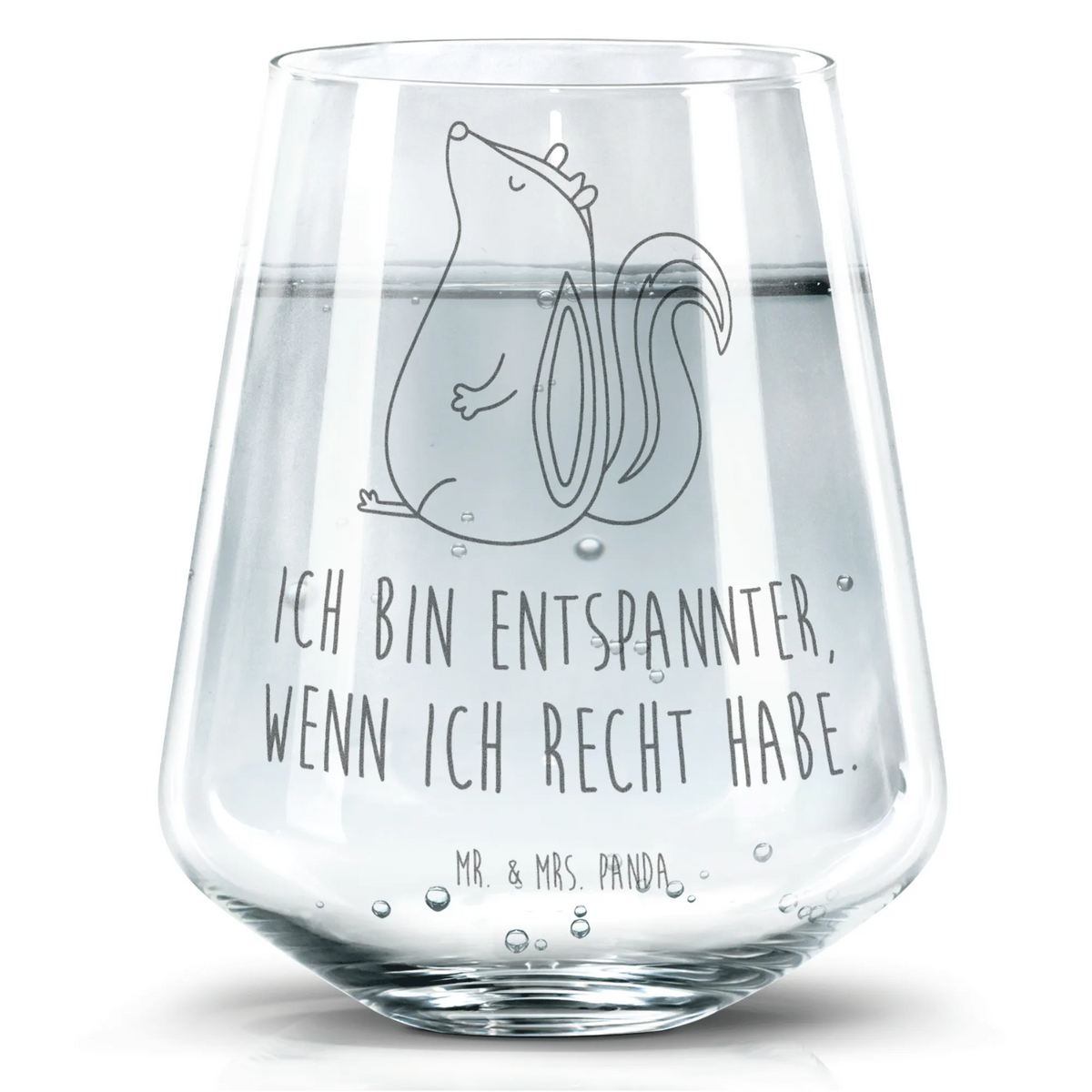 Trinkglas Stinktier Sitzen Saftglas, Allzweckglas, Tumbler Glas, Wasserglas, Geschenkglas, Wasserbecher, Glas, Limonadenglas, Becherglas, Trinkgefäß, Glasbecher, Designglas, Dekoglas, getränkebecher, Panda Glas, Trinkglas, Stinktier, Skunk, Recht, Büro, Wildtier, Stinki, Besserwisser, Raubtier, Stinker, Spruch