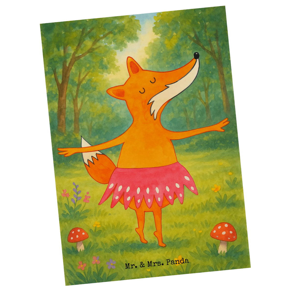 Postkarte Fuchs Ballerina Design Postkarten, spruchkarte, Designkarte, Motivkarte, Kunstkarten, kunstkarte, einzelkarte, bildkarte, Ansichtskarte, Grußkarte, Fotokarte, Postkarte, Ansichtskarten, Fuchs, Fuchs Spruch, Tänzerin, Tanzen, Ballerina, Ballett, Party, Einladung, Füchse, Füchsin, Geburtstag