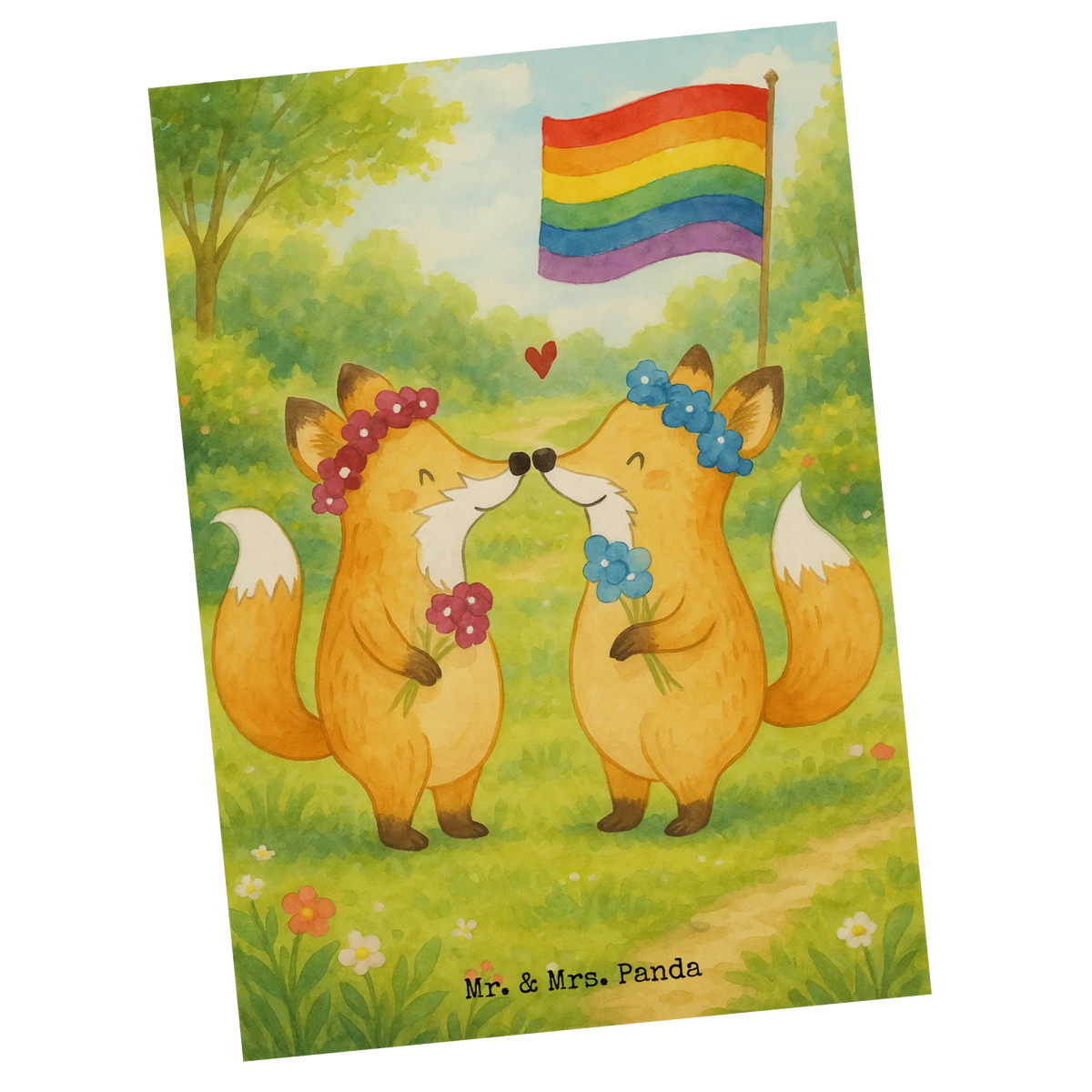 Postkarte Füchse Lesbian Pride Design bildkarte, Ansichtskarten, Motivkarte, Grußkarte, spruchkarte, Postkarte, Postkarten, einzelkarte, Ansichtskarte, Kunstkarten, Fotokarte, Designkarte, kunstkarte, Hochzeitsgeschenke für Brautpaar, Ehe, Hochzeitskarte, Hochzeitsfeier, Trauung, Hochzeitsgeschenk, Trauungsgeschenk, Verlobungsfeier, Hochzeit, Verlobungsgeschenk, Hochzeitsgeschenkideen