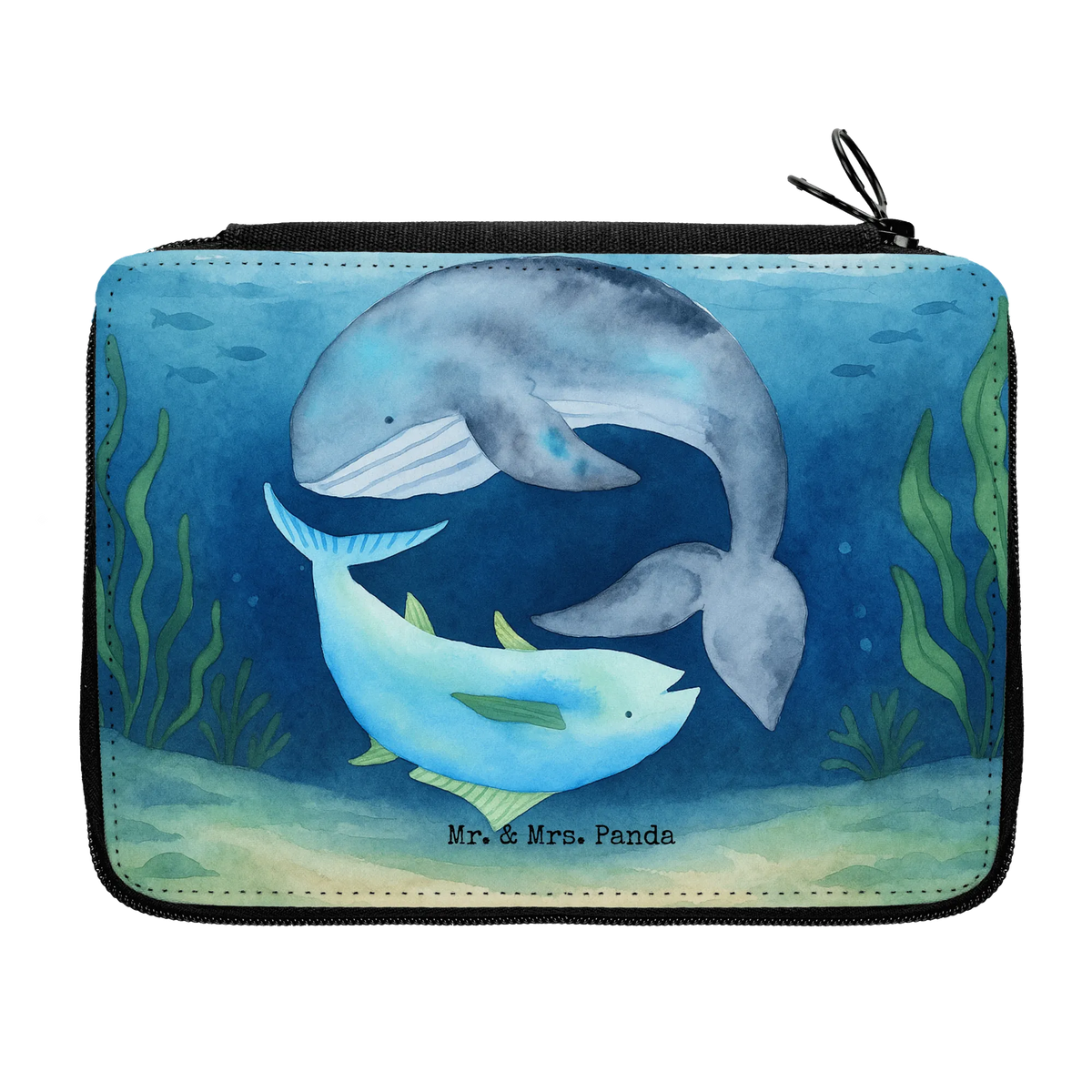 Leather folder whale tuna Design card, gift ideas, gifts, small animals, cute, cute animal motives, hand drawn, funny sayings, good mood, special gifts, animal lover, saying funny, saying of the day, flat joke, joke, flat joke gift, word joke funny, whale, choice, tuna