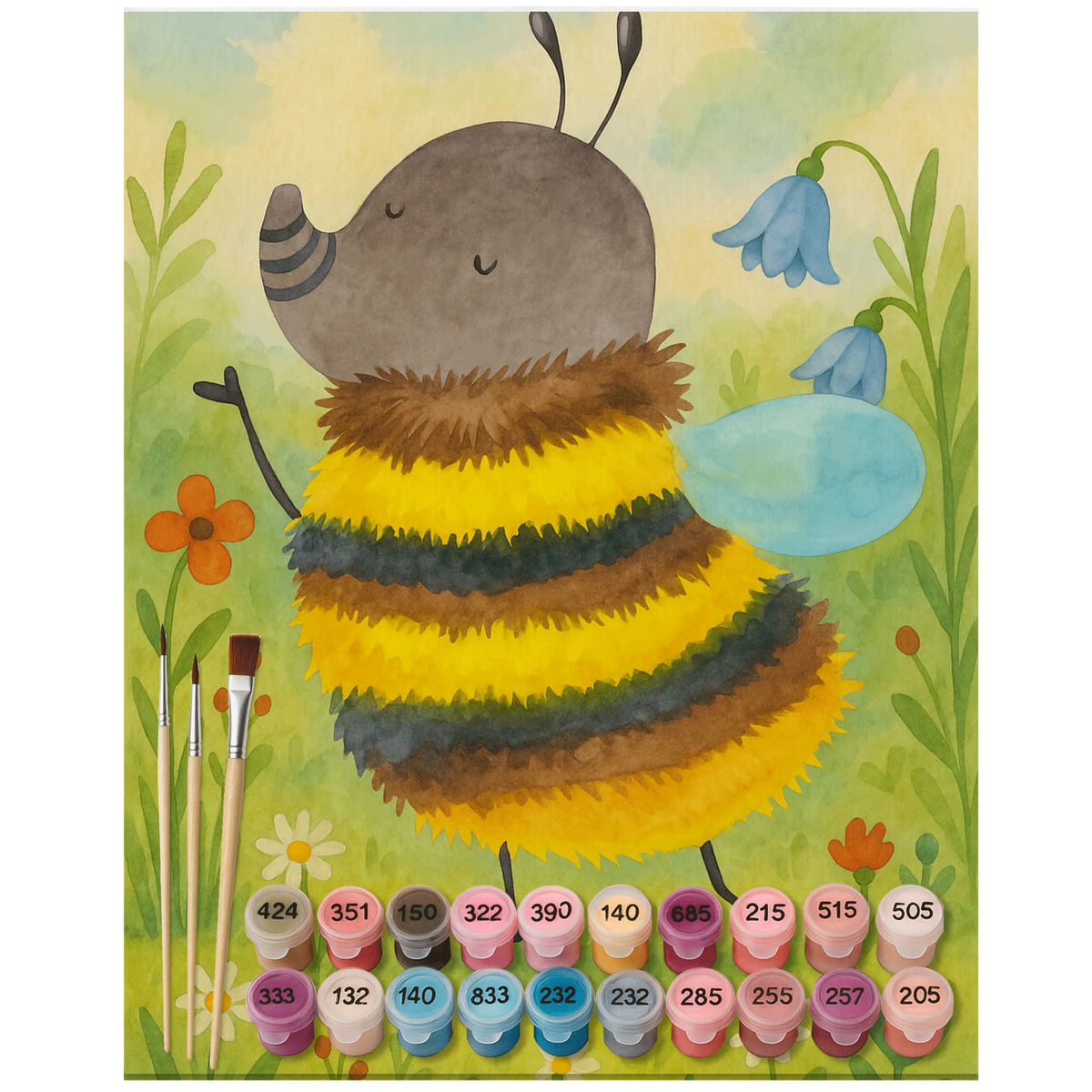 Malen nach Zahlen Hummel flauschig Design acrylmalerei set, malen nach zahlen set, DIY Malen nach Zahlen, malen mit zahlen, Malen nach Zahlen Bild, diy set, leinwand malset, Acryl Malen nach Zahlen, acryl malset, malerei nach zahlen, Malen nach Zahlen, leinwand malerei, Zahlenbild, Malen nach Zahlen Leinwand, malset, kreativ set, Lustige Sprüche, Tiere, Tiermotive, Gute Laune, Blume, Biene, Natur, Hummel, Flauschig