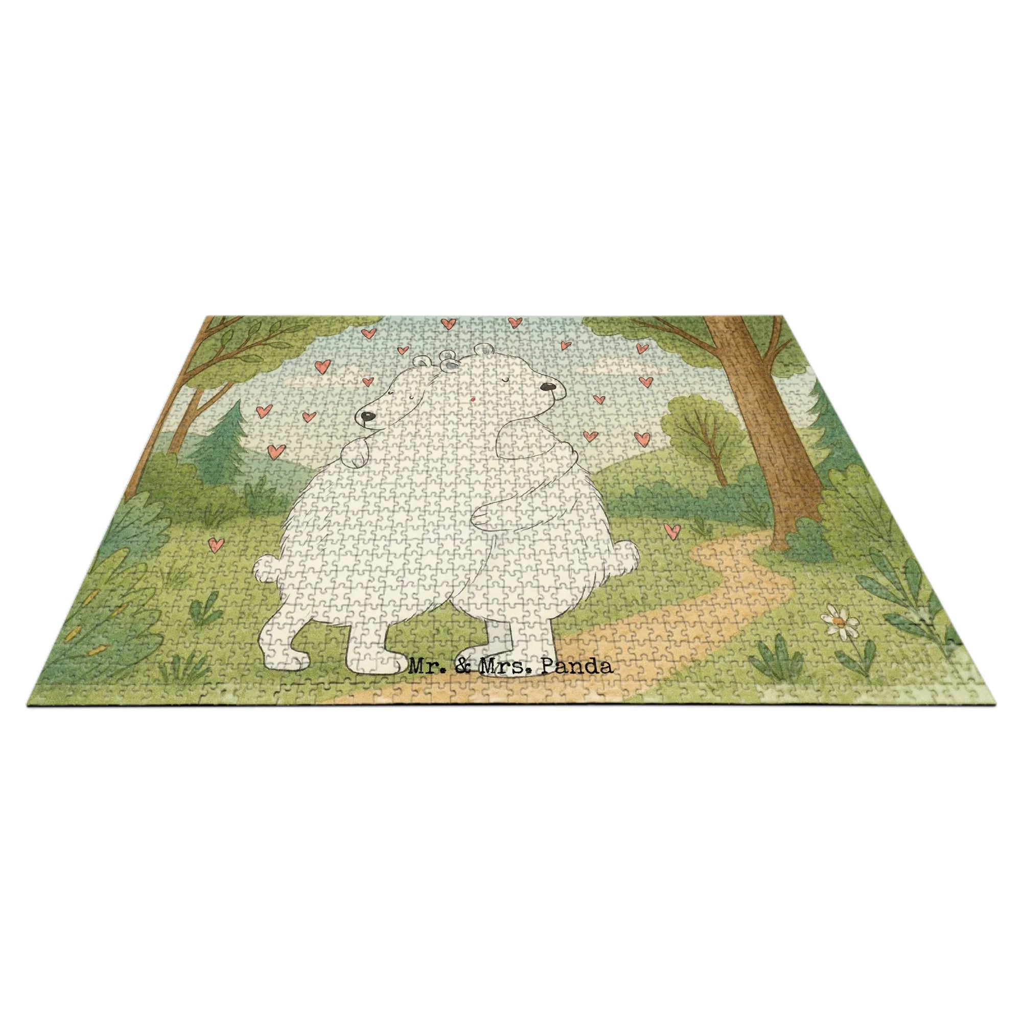 Puzzle Icebear Embrace Design special gifts, card, good mood, funny sayings, animal lover, hand drawn, cute animal motives, cute, small animals, gift ideas, gifts