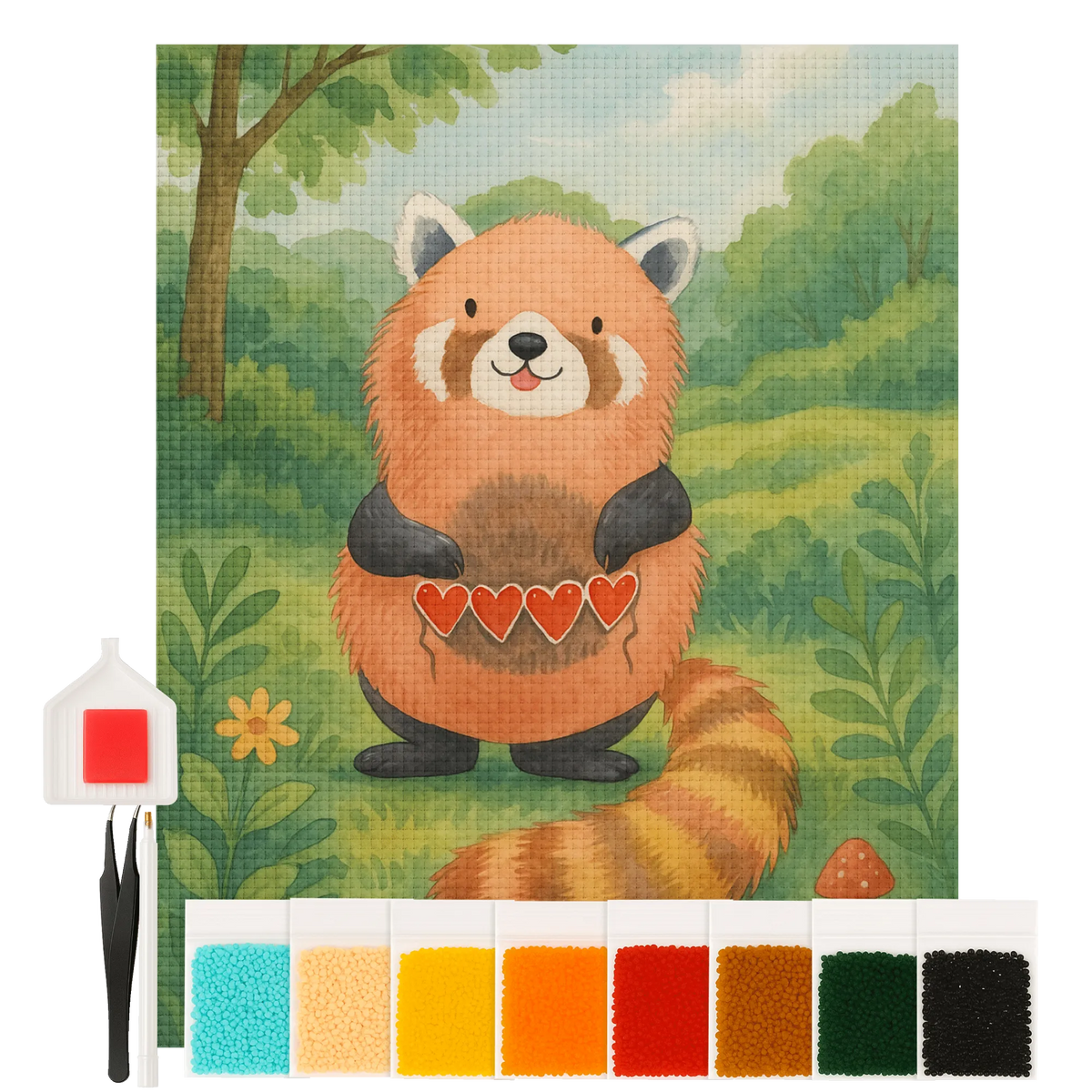 Diamond Painting Roter Panda Design diamond painting bilder, diamant malerei, Kristallbild, diamant painting, mosaik bilder, strass malerei, malen mit diamanten, Diamant Malen, 5d diamant painting, diamant painting set, diy diamond painting, strassbilder, Bild mit Diamanten, diamant painting kit, diamant malset, diamond painting komplettset, Diamond Painting, diamond painting set, mosaik set, diamantbild, diamant steine bilder, diamant painting bilder, Diamant Basteln, glitzerbild, funkelbilder, diamant stickerei, diamant mosaik, diamant kunst, diamond art, diamant stickerei set, diamant bilder, 5d diamond painting, Diamant Malen nach Zahlen, diamond painting kit, diamant bastelset, diamant malerei set, diamant gemälde, steinchenbilder, mosaik malerei, Tiere, Tiermotive, Gute Laune, Lustige Sprüche, Rot, Panda, Liebling, Liebe, Lieblingsmensch, Herz