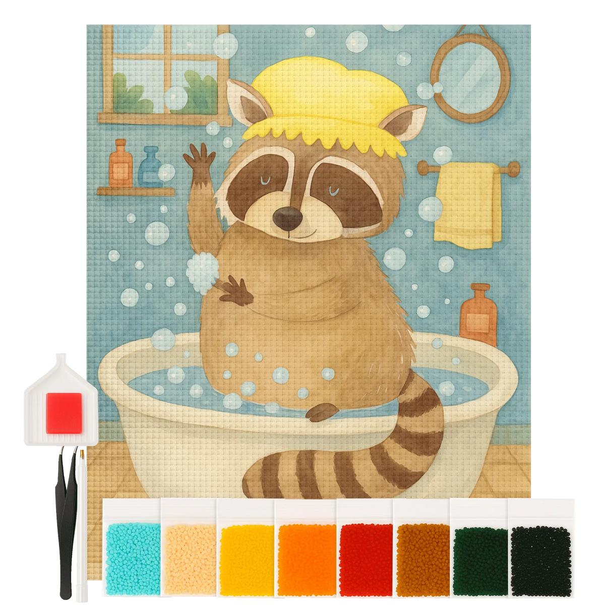 Diamond Painting Waschbär Design Diamond Painting, diamant mosaik, diamant malerei set, diamond painting bilder, diamant stickerei set, diamant bilder, diamant steine bilder, 5d diamond painting, diamant kunst, diamond painting komplettset, glitzerbild, diamantbild, diamond painting kit, 5d diamant painting, diamant malerei, diamond painting set, steinchenbilder, malen mit diamanten, diamant malset, funkelbilder, diy diamond painting, Diamant Malen, diamant stickerei, diamant painting kit, diamond art, diamant painting set, diamant painting bilder, Bild mit Diamanten, diamant painting, Diamant Basteln, diamant bastelset, mosaik malerei, strass malerei, strassbilder, diamant gemälde, Diamant Malen nach Zahlen, Kristallbild, mosaik bilder, mosaik set, Tiere, Tiermotive, Gute Laune, Lustige Sprüche, Waschbär, Waschen, Fröhlich, Seifenblasen, Plan, Tagträumen