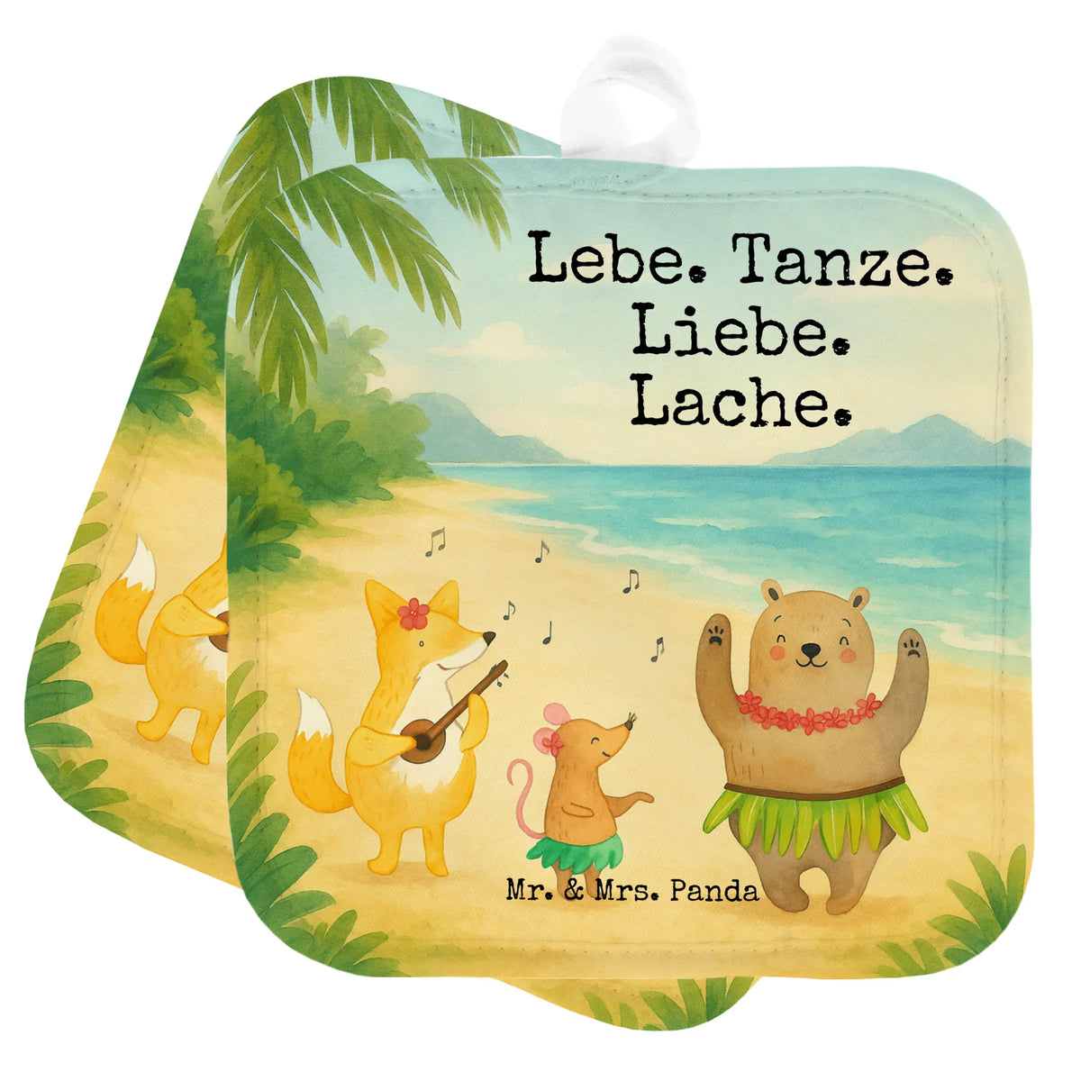 2er Set Topflappen  Waldtiere Aloha Design Topflappen, 2er Set Topflappen, Doppel Topflappen, Zwei Topflappen, Topflappenset, Topflappen Set, Ofenlappen, topfhalter, Topfuntersetzer, Topflappen 2er Set, Topflappen im Doppelpack, Kochlappen, Lustige Sprüche, Tiere, Tiermotive, Gute Laune, Leben, Aloha, Bär, Wald, Hase, Lachen, Igel, Tanzen, Musik, Waldtiere