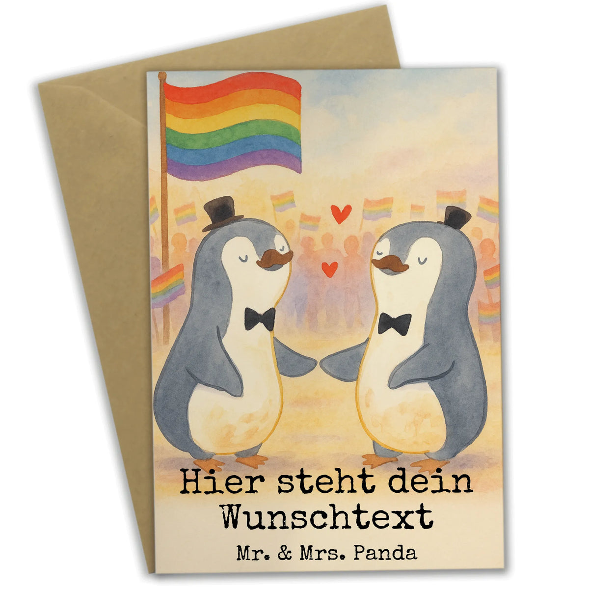 Personalisierte Grußkarte Pinguine Gay Pride Design Grußkarte personalisierbar, Grußkarten Personalisiert, individuelle grußkarte, Personalisierte Klappkarte, grußkarte personalisiert, Personalisierte Karte, Personalisierte Grußkarte, Hochzeitskarte, Hochzeit, Hochzeitsgeschenk, Ehe, Hochzeitsfeier, Trauung, Trauungsgeschenk, Verlobungsfeier, Verlobungsgeschenk, Hochzeitsgeschenkideen, Hochzeitsgeschenke für Brautpaar