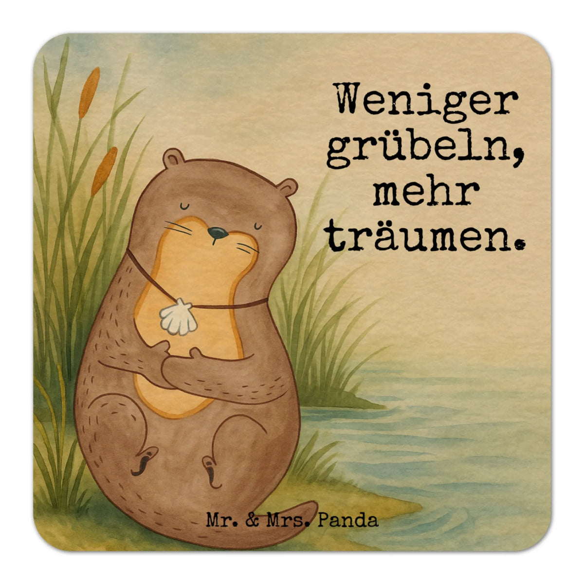 Bierdeckel Otter Muschel Design Pappuntersetzer, bieruntersetzer, Getränkeuntersetzer, Becheruntersetzer, Tischuntersetzer, Bierfilzl, Flaschenuntersetzer, gläseruntersetzer, Kaffeeuntersetzer, Bierdeckel, Tassenuntersetzer, Fischotter, Otter, Seeotter, Motivation, Grübeln, Träumen, Otterliebe, Büro, Tagträumen