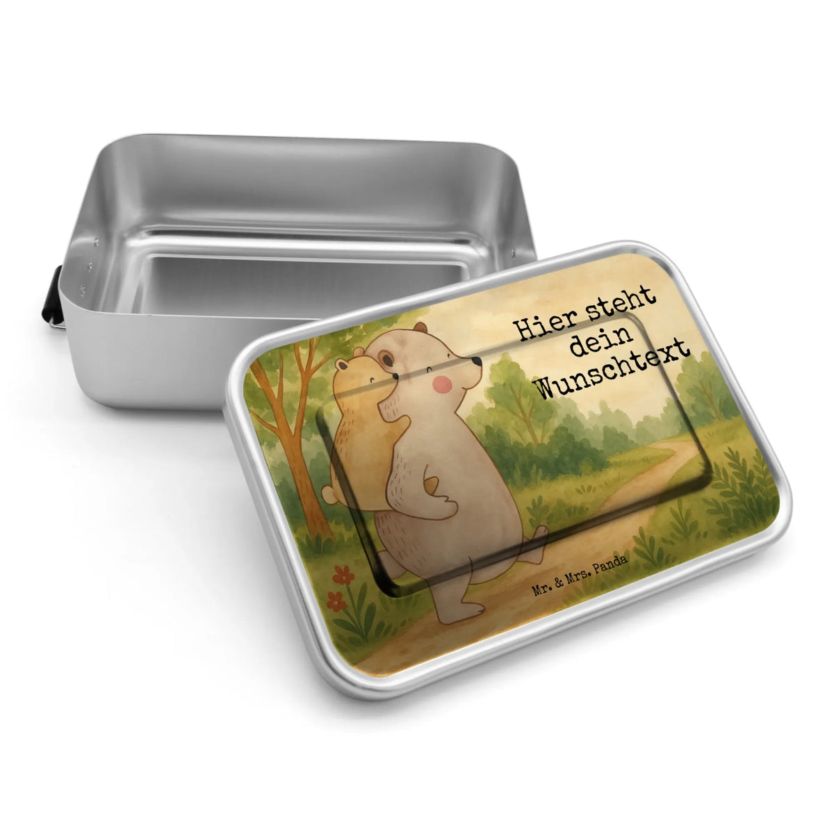 Vesperdose personalisiert Papa Bär Design Brotdose mit Namen, Brotbox, Geschenk mit Namen, Brotbox mit Namen, Brotdose, Oma, Muttertag, Familie, Opa, Papa, Bruder, Vatertag, Mama, Schwester, Geburtstag, Papi, Geschenk, Onkel, Vati, Vater