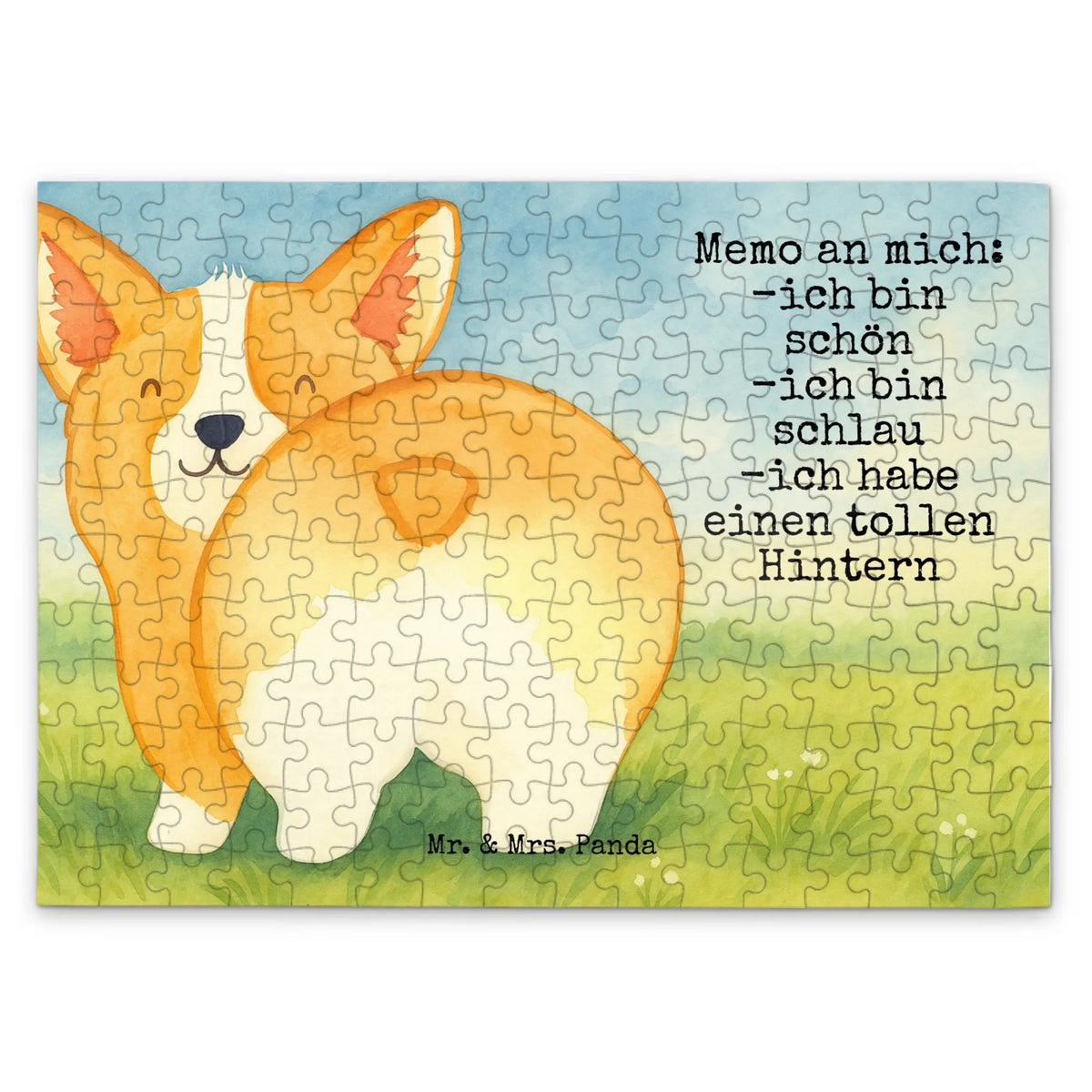 Puzzle corgi buttocks Design dog decorative items, love for dogs, mutt, love dogs, hound, dog mama, woof, dog breed, dog sayings, gifts for dogs, Christmas gifts for dogs, what do you give a dog lover, funny gifts for dog owners, bag with dog print, Self love, Saying, Dog love