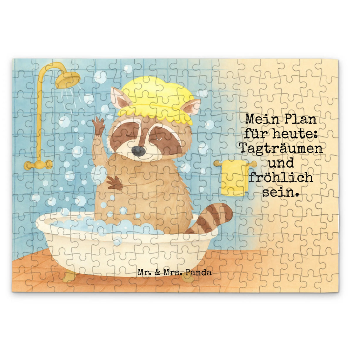Puzzle Waschbär Design 300 Teile Puzzle, 1500 Teile Puzzle, 2000 Teile Puzzle, Legespiel, Puzzle, 500 Teile Puzzle, 1000 Teile Puzzle, Puzzlespiel, Geduldspiel, Lustige Sprüche, Gute Laune, Tiermotive, Tiere, Waschen, Seifenblasen, Tagträumen, Waschbär, Plan, Fröhlich