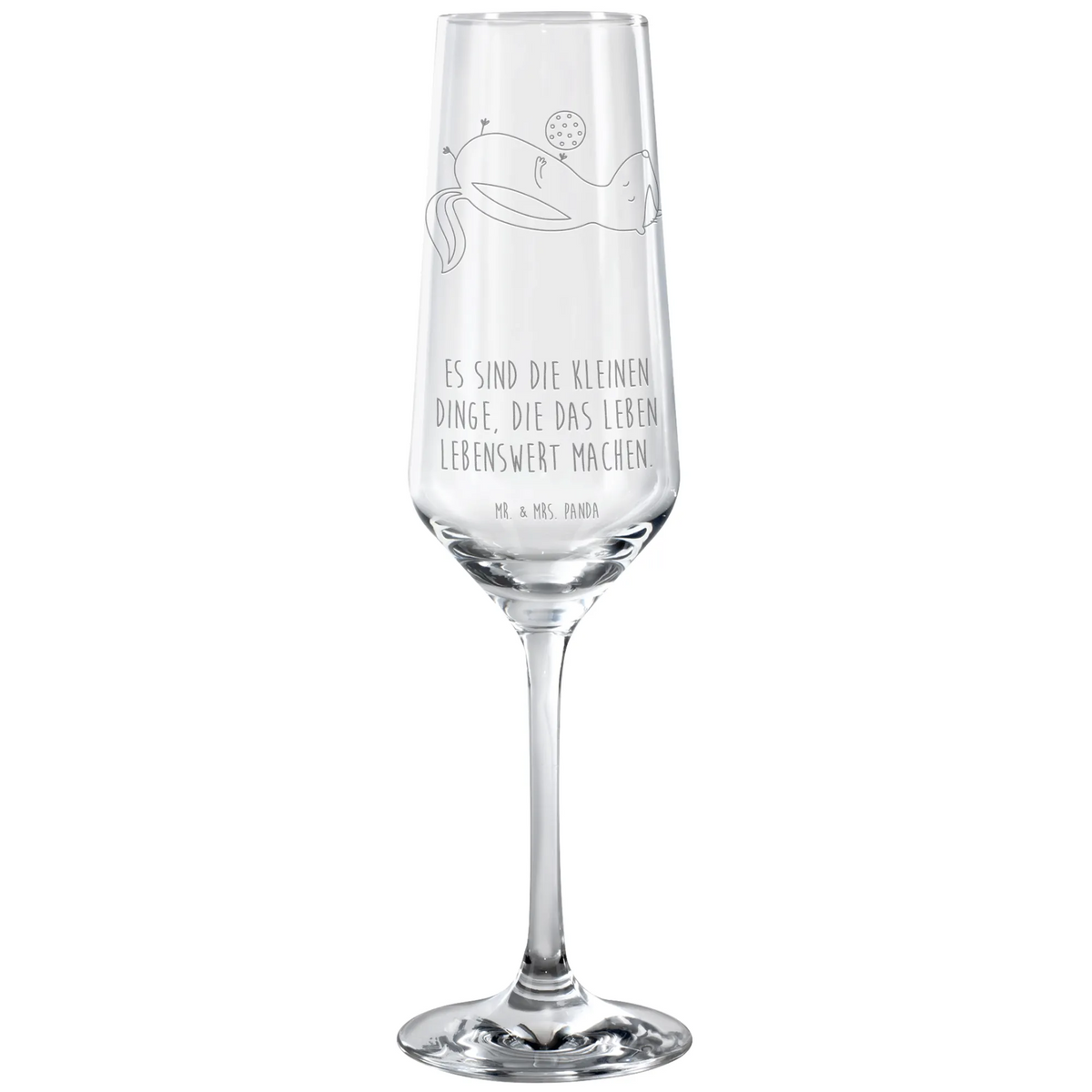Sektglas Stinktier Ball Proseccoglas, Glas, Sektglas, Sektglas mit Gravur, Geschenkglas, Champagnerglas, Schaumweinglas, graviertes sektglas, Sektglas graviert, Kelchglas, dekorglas, Sektflöte, Trinkglas, Flute Glas, Sektkelch, Stinktier, Skunk, Stinki, Wildtier, Verspielt, Raubtier, Stinker, Weisheit