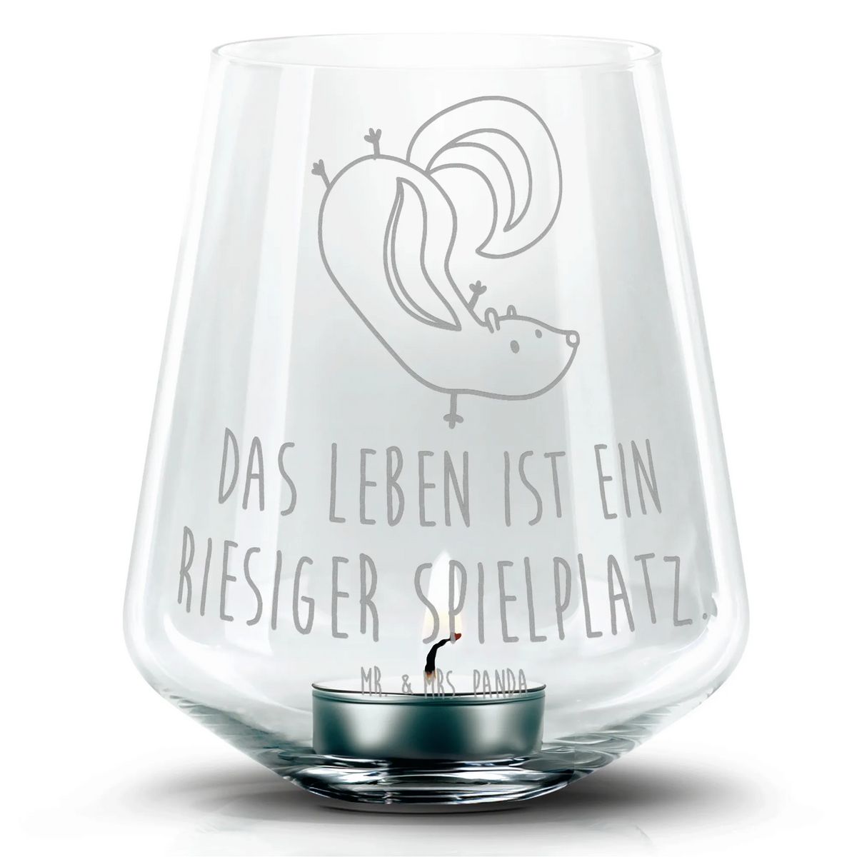 Engraved Wind Light skunk handstand Windlicht Glas, Laterne mit Gravur, Laterne, Graviertes Windlicht, Kerzenhalter, Stumpenkerzenhalter, Glas Teelichthalter, Gravur Windlicht, dekolicht, windlicht mit gravur, glas kerzenhalter, Glas Windlicht, Windlicht graviert, Teelicht Glas, Kerzenhalter Glas, Teelichthalter, Gravur Teelicht, windlichtglas, Kerzenglas, gravur glas, Gravur Laterne, Deko Windlicht, Stinktier, Skunk, Spielplatz, Kind, Stinki, Raubtier, Stinker, Verpielt, Wildtier