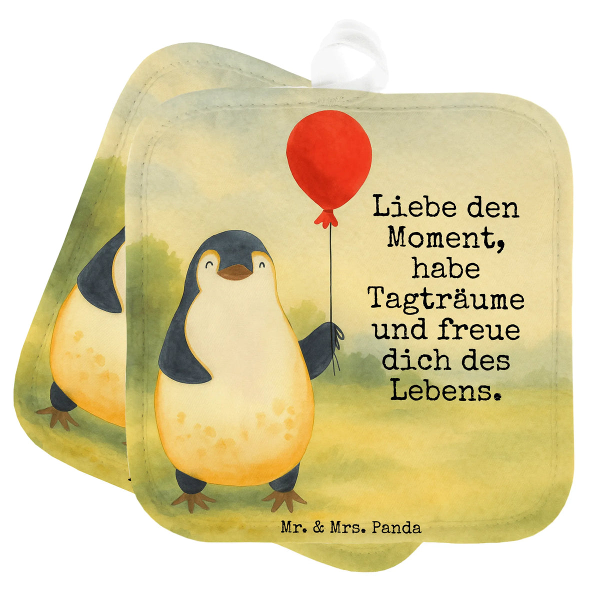 2er Set Topflappen  Pinguin Luftballon Design Topflappenset, Topfuntersetzer, Ofenlappen, 2er Set Topflappen, Doppel Topflappen, Topflappen, Topflappen im Doppelpack, Topflappen Set, Topflappen 2er Set, topfhalter, Zwei Topflappen, Kochlappen, Pinguin, Glück, Motivation, Luftballon, Neues Leben, Geschenkidee, Beste Freundin, Liebe, Geschenk Freundin, Tagträume, Pinguine, Neustart, Lebenslust