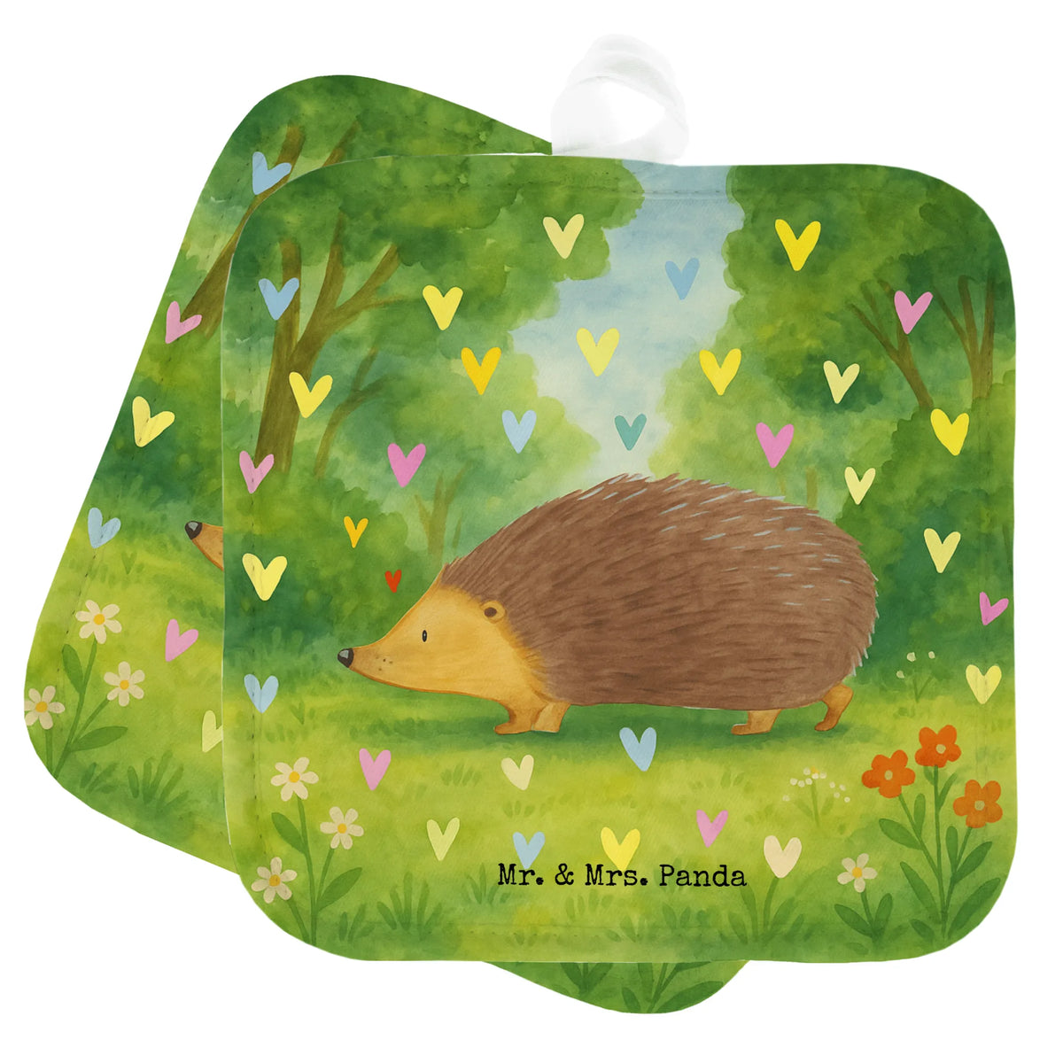 2er Set Topflappen  Igel Herzen Design Topflappen im Doppelpack, Doppel Topflappen, topfhalter, 2er Set Topflappen, Topfuntersetzer, Ofenlappen, Zwei Topflappen, Topflappen, Topflappen 2er Set, Topflappenset, Topflappen Set, Kochlappen, Tiere, Tiermotive, Gute Laune, Lustige Sprüche, Herz, Liebe, Kuss, Herzen, Leben, Vertrauen, Igel