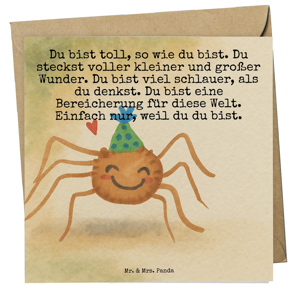 Deluxe Karte Spinne Agathe Party Design faltkarte, anlasskarte, doppelkarte, Klappkarte, Grußkarte, Glückwunschkarte, Spinne Agathe, Spinne, Agathe, Videos, Merchandise, Motivation, Selbstliebe, Glück, Wunder