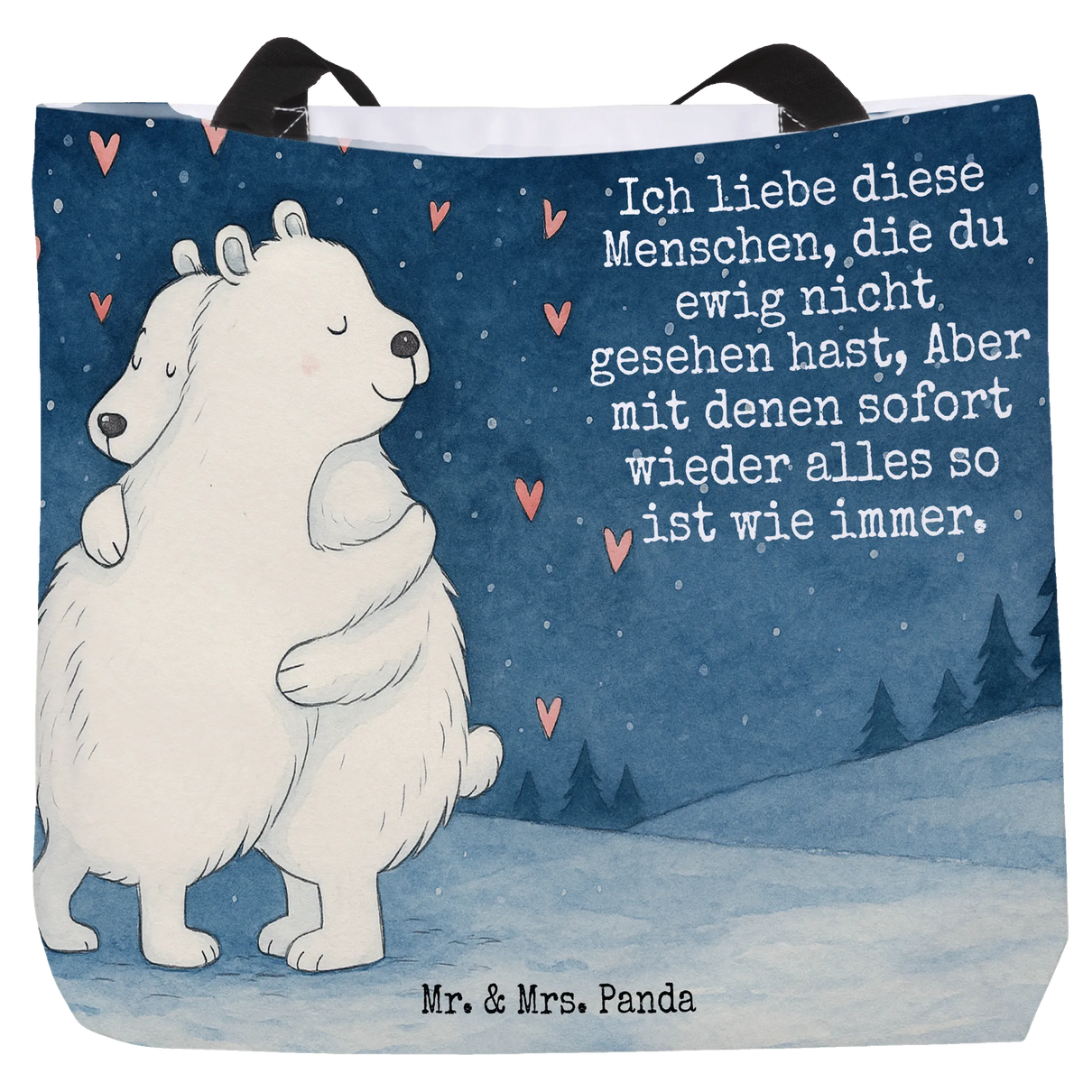 Shopper Eisbär Umarmen Design City-Shopper, Unitasche, Tasche, Alltagstasche, Büchertasche, Tragebeutel, Freizeittasche, Tote Bag, Stoffbeutel, Tragetasche, Laptoptasche, Einkaufstasche, Reisetasche, studententasche, Pandatasche, Strandtasche, Beutel, Urlaubstasche, Schultasche, Statement-Tasche, XL Tasche, Schulbeutel, Lustige Sprüche, Tiere, Tiermotive, Gute Laune