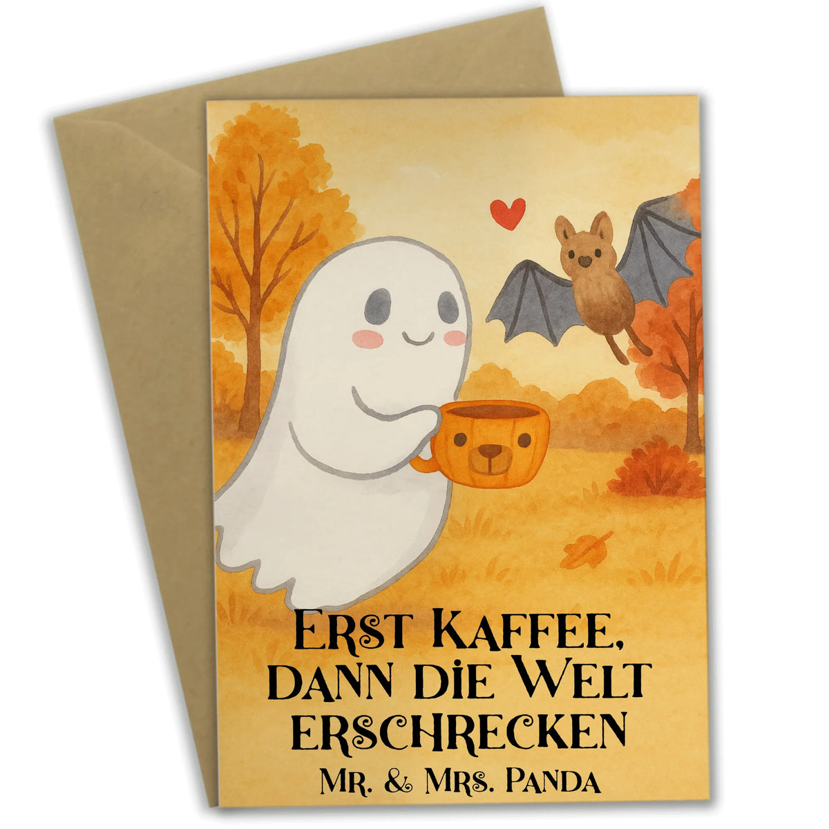 Grußkarte Gespenst Kaffee Design glückwunschkarten, Beileidskarte, firmungskarte, einladungskarten, vatertagskarte, Grußkarten, dankeskarten, kommunionskarte, neujahrskarte, hochzeitskarten, genesungskarte, Glückwunschkarte, valentinstagskarte, spruchkarte, jubiläumskarte, babykarte, abiturkarte, osterkarten, Klappkarte, osterkarte, Grußkarte, weihnachtskarten, Motivkarte, Dekoration, Geschenke, Schenken, Deko, Halloween, Martinssingen, Gespenst, Kaffee