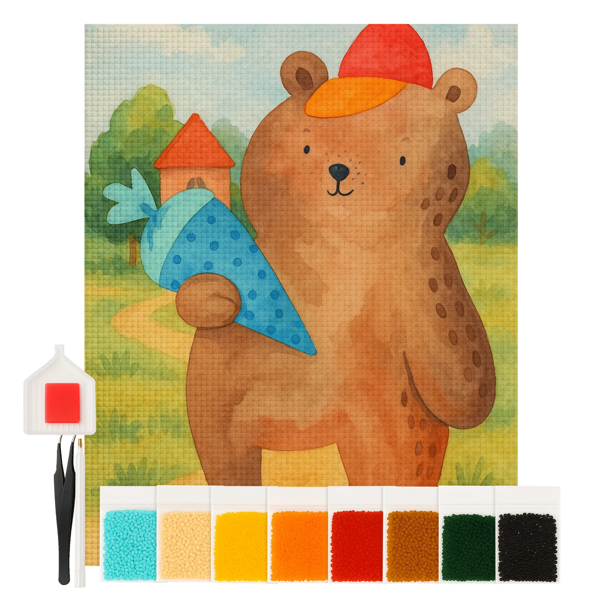 Diamond Painting Bär Schultüte Design diamond painting kit, malen mit diamanten, diamant bilder, strass malerei, 5d diamond painting, diamant malerei, Diamant Malen, diamant malerei set, Diamond Painting, diamant stickerei, diamant painting set, 5d diamant painting, diamant painting kit, strassbilder, mosaik set, Kristallbild, diamant malset, diamant mosaik, diamant stickerei set, diamant bastelset, diy diamond painting, diamant painting, diamantbild, glitzerbild, Diamant Basteln, diamant painting bilder, funkelbilder, diamond painting komplettset, mosaik bilder, steinchenbilder, diamond painting bilder, diamond art, diamant kunst, diamant steine bilder, diamant gemälde, Diamant Malen nach Zahlen, diamond painting set, Bild mit Diamanten, mosaik malerei, Bär, Teddybär, Teddy, Schultüte, Schulanfang, Erster Schultag Geschenk, Einschulung Geschenk, Schule Geschenk, Grundschule, Schulbeginn, Bär Motiv
