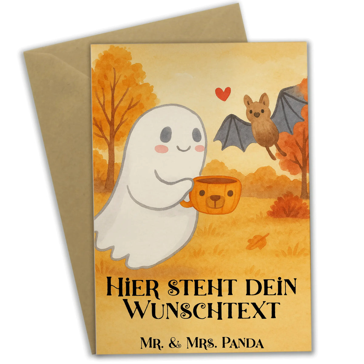 Personalisierte Grußkarte Gespenst Kaffee Design Grußkarten Personalisiert, Personalisierte Karte, Personalisierte Klappkarte, Grußkarte personalisierbar, grußkarte personalisiert, individuelle grußkarte, Personalisierte Grußkarte, Dekoration, Geschenke, Schenken, Deko, Halloween, Martinssingen, Gespenst, Kaffee