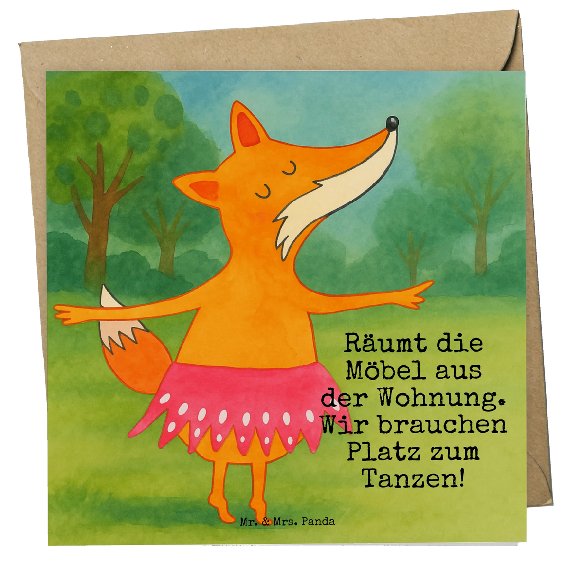 Deluxe Karte Fuchs Ballerina Design Klappkarte, doppelkarte, faltkarte, Grußkarte, anlasskarte, Glückwunschkarte, Fuchs, Ballerina, Fuchs Spruch, Füchse, Tanzen, Füchsin, Einladung, Geburtstag, Tänzerin, Party, Ballett