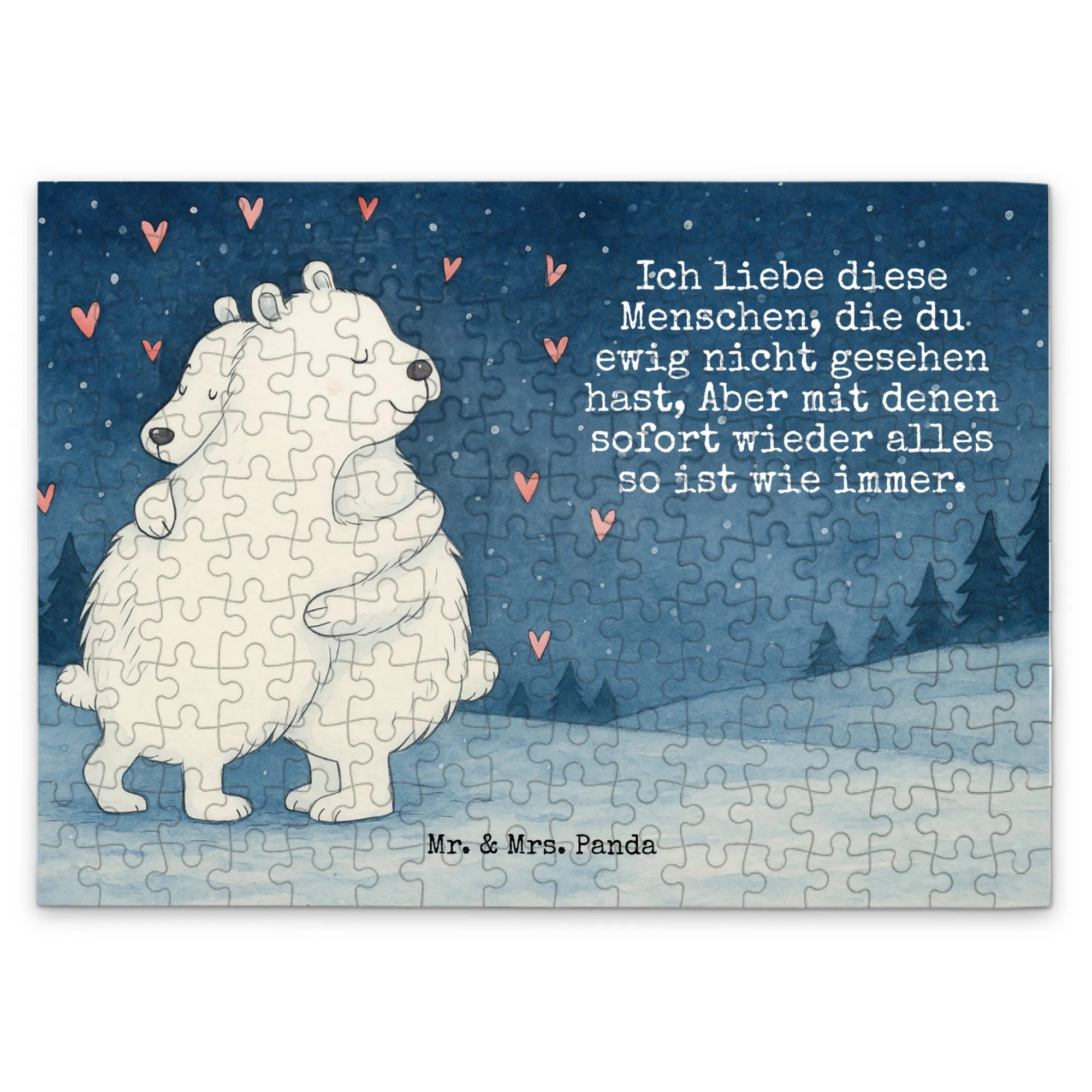 Puzzle Icebear Embrace Design special gifts, card, good mood, funny sayings, animal lover, hand drawn, cute animal motives, cute, small animals, gift ideas, gifts